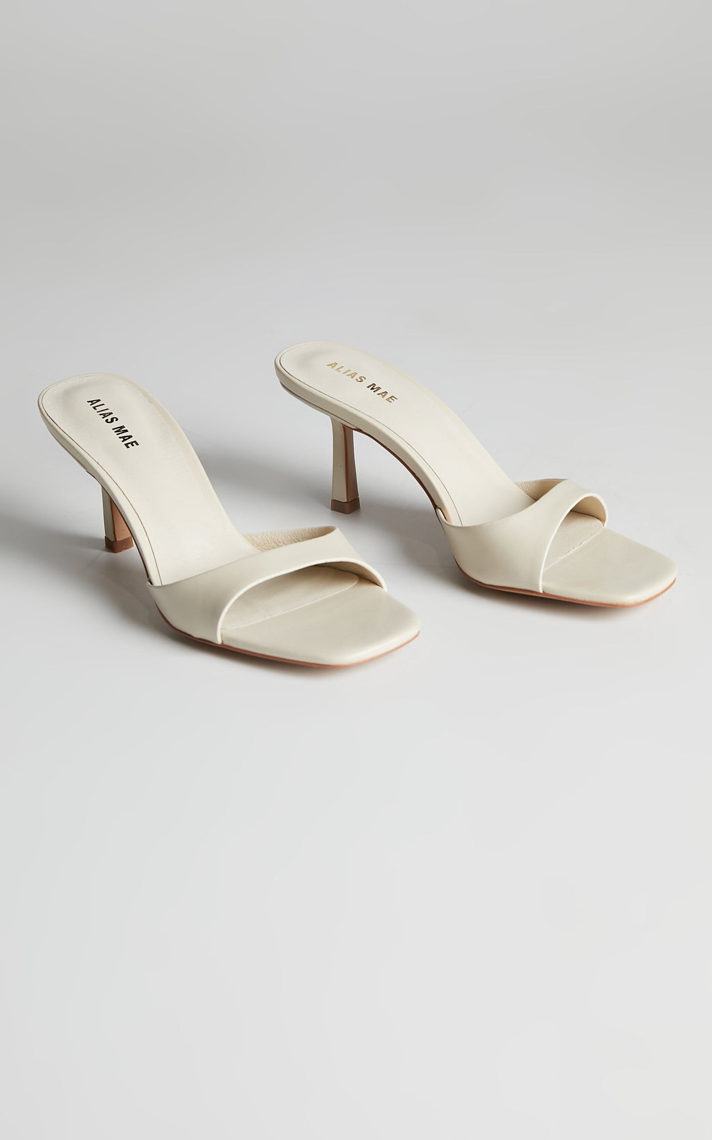 ALIAS MAE - LIZA HEELS in BONE LEATHER
