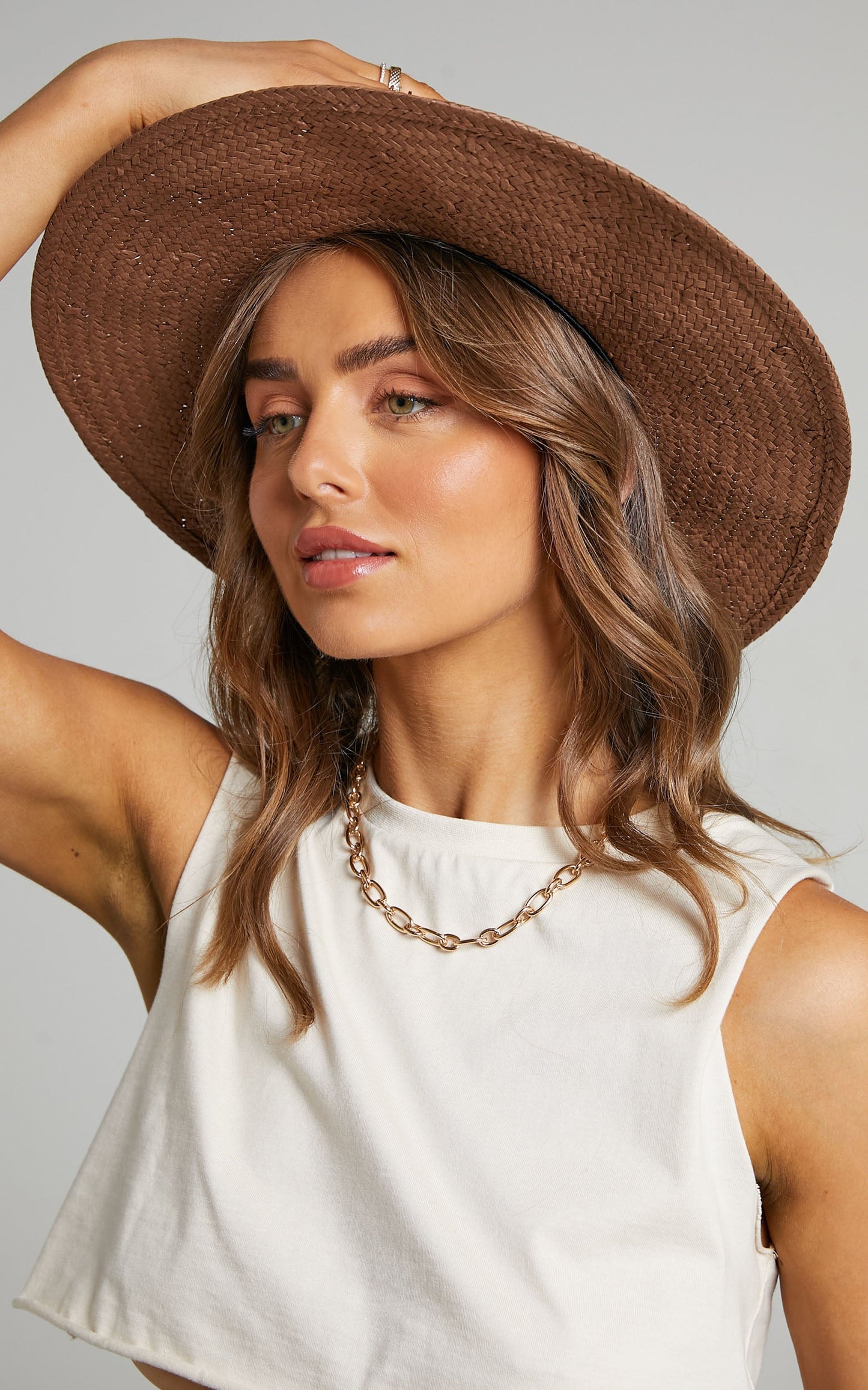 Brixton - Seaside Sun Hat in Brown