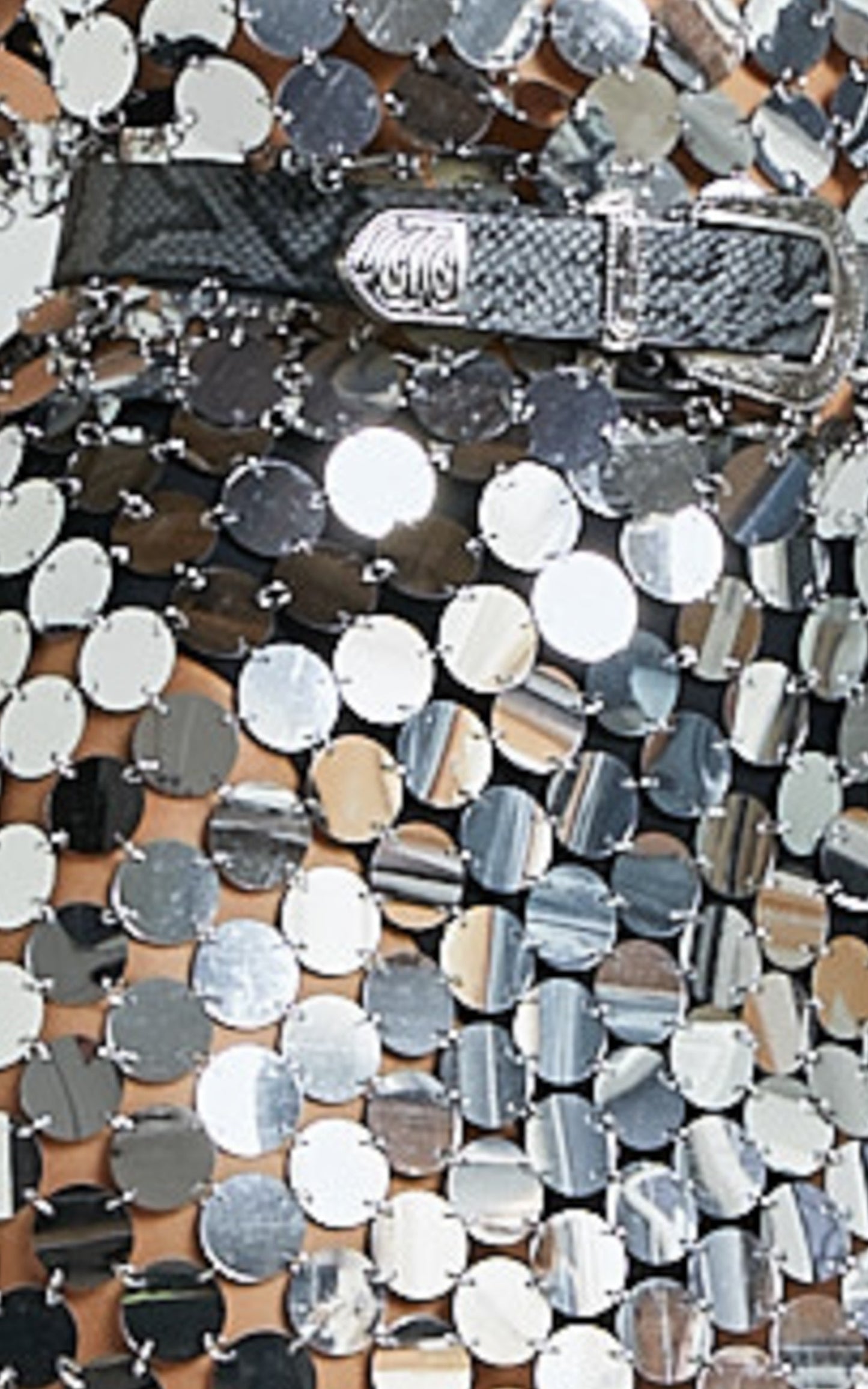 Cece Mini Skirt - Circle Sequin Bodycon Skirt in Silver