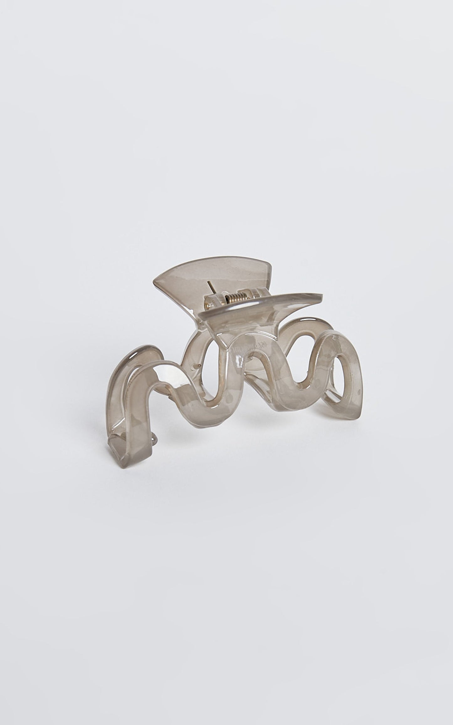 Aston Hair Clip - M Shape Clear Hair Clip in Grey