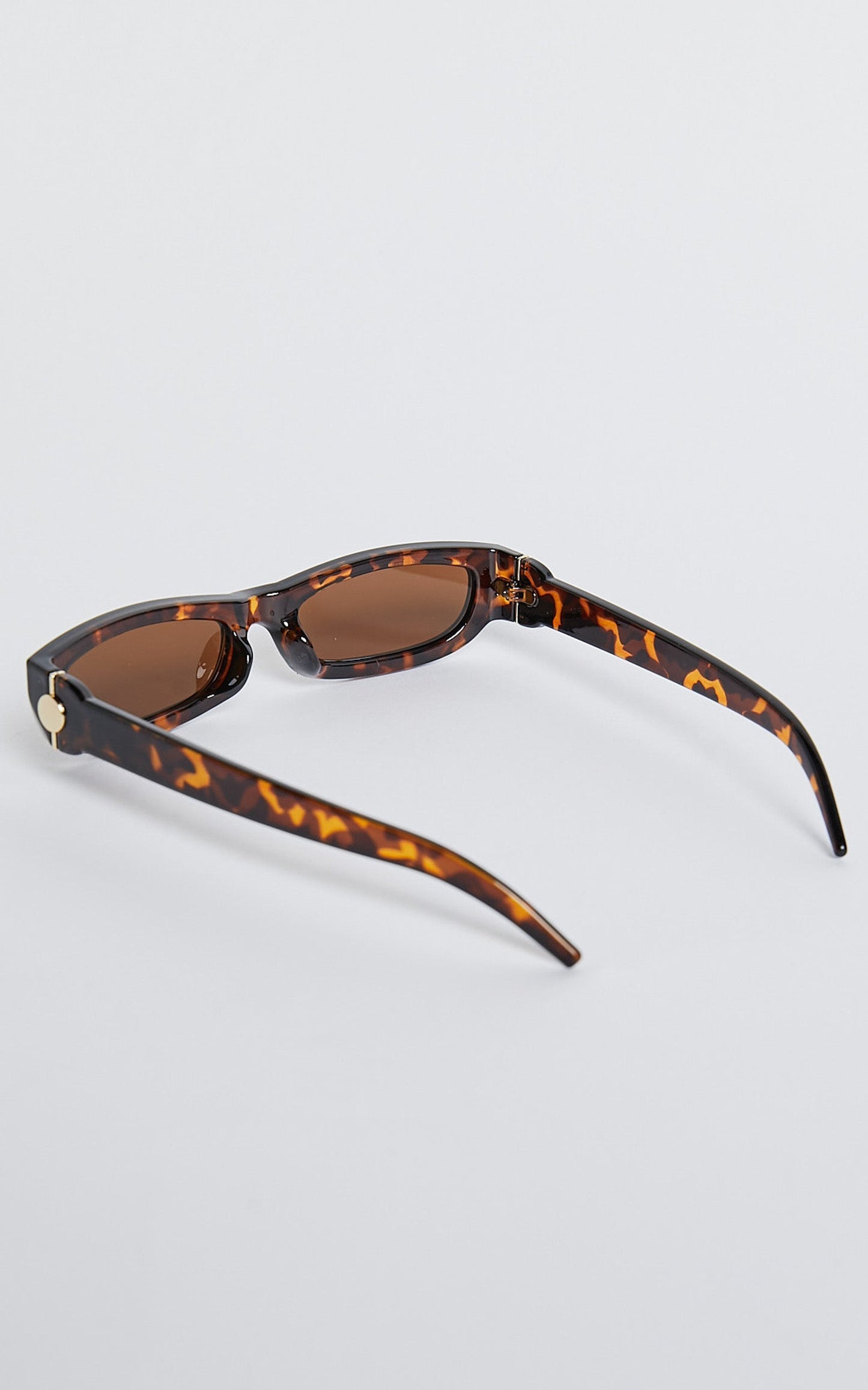 Connor Sunglasses - Thin Rectangle Sunglasses in Tort