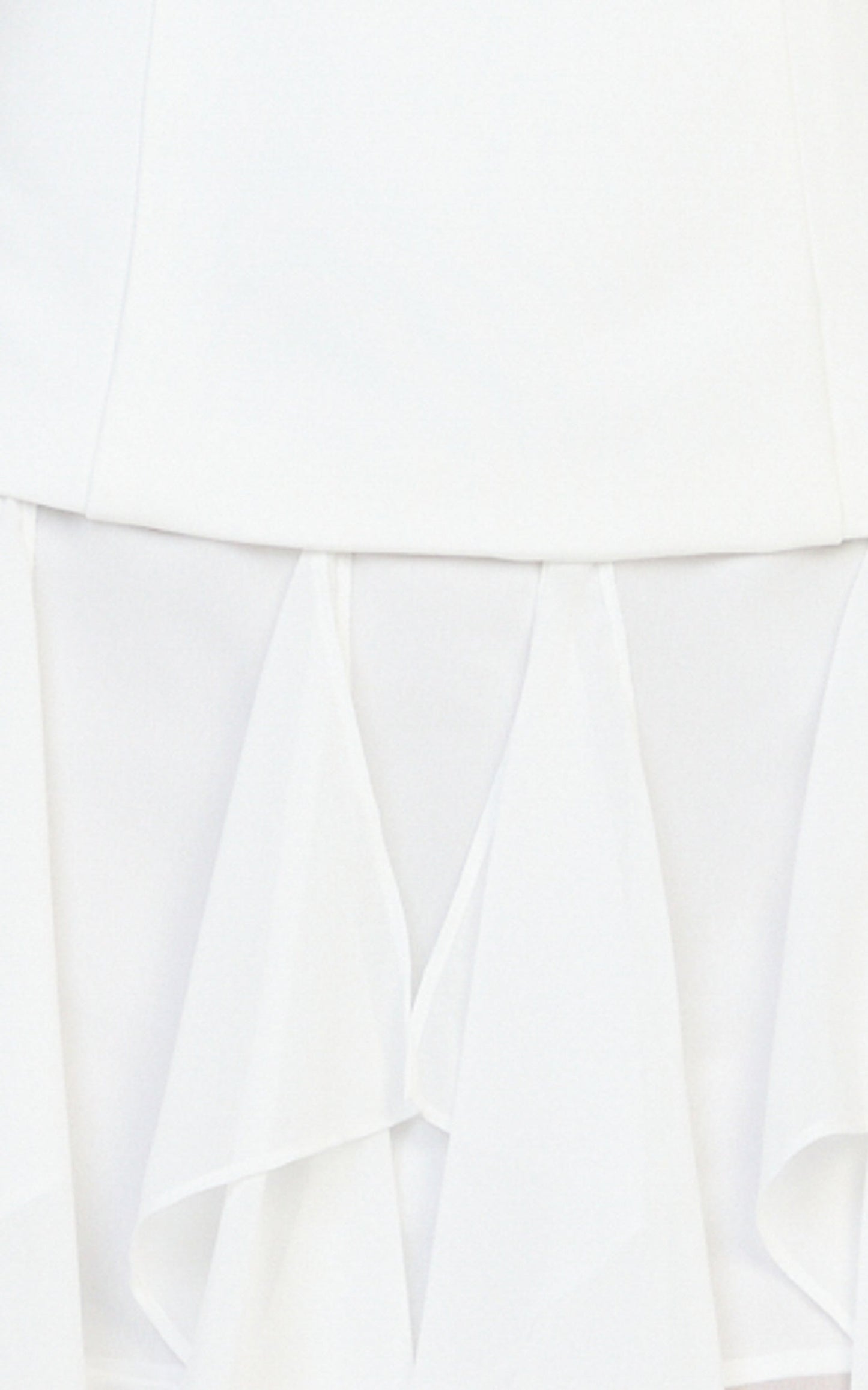 Selani Mini Dress - Strapless Bodice Ruffle Hem Dress in White