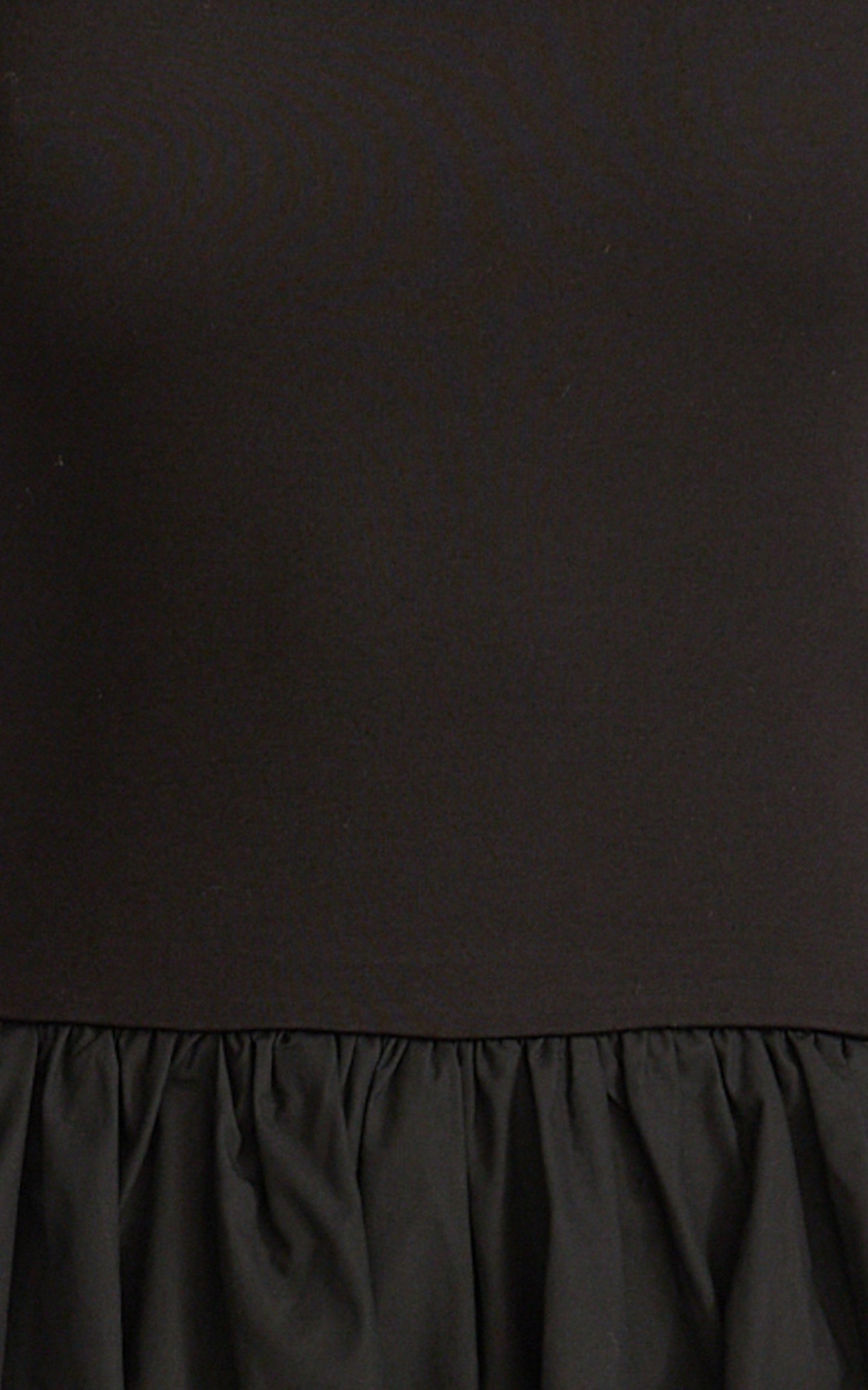 Jhamie Midi Dress - One Shoulder Contrast Skirt Dress in Black