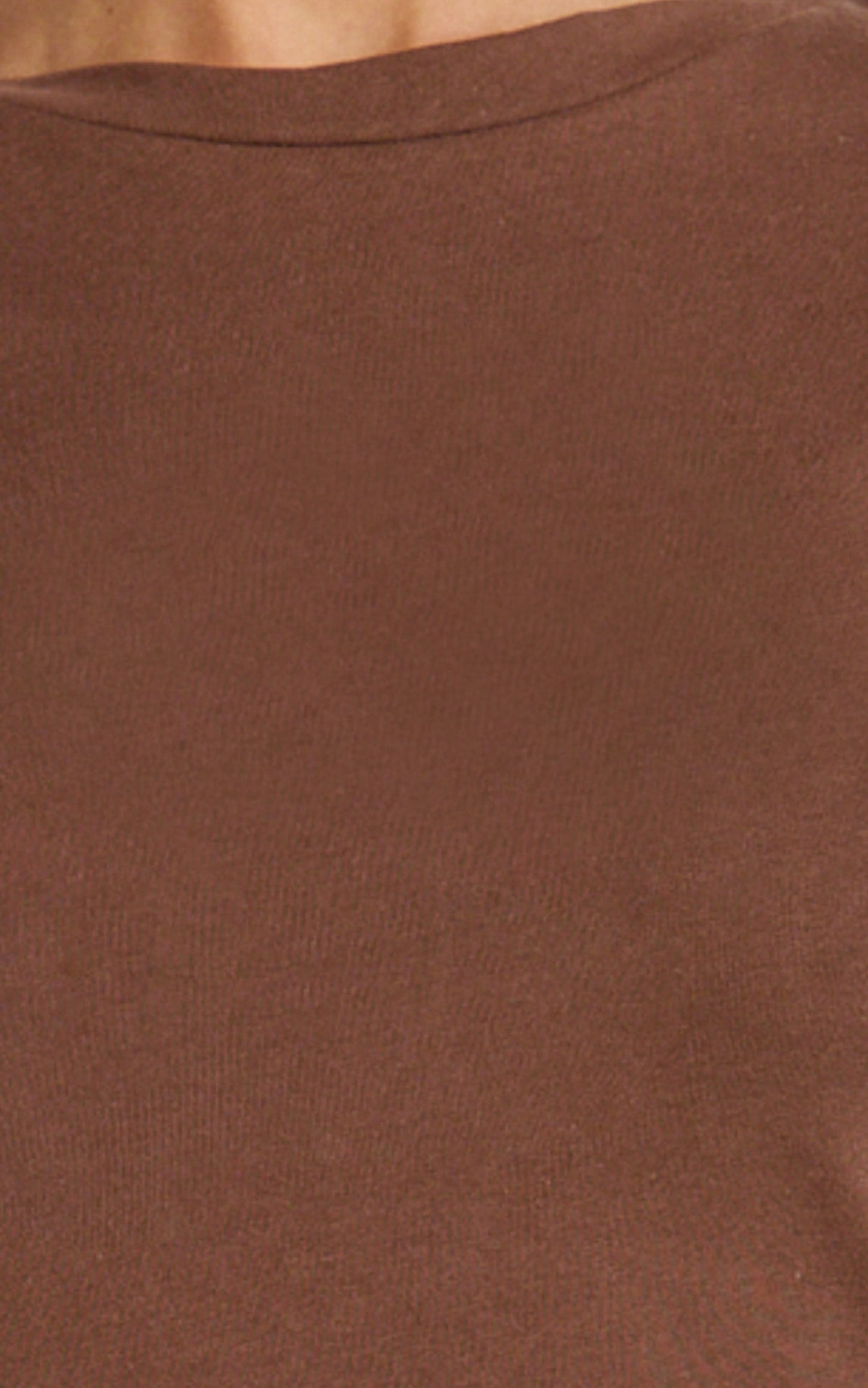 Georgina Top - Crew Neck Short Sleeve Baby Tee in Chocolate