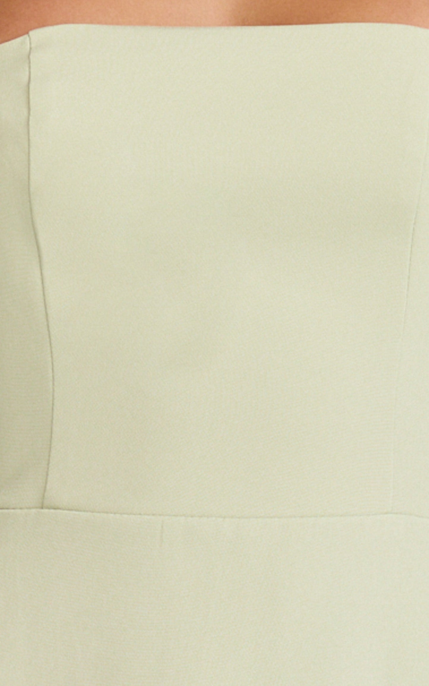 Karissa Midi Dress - Halter Neck Fitted Bodice Midi Soft A Line Skirt Dress in Pistachio