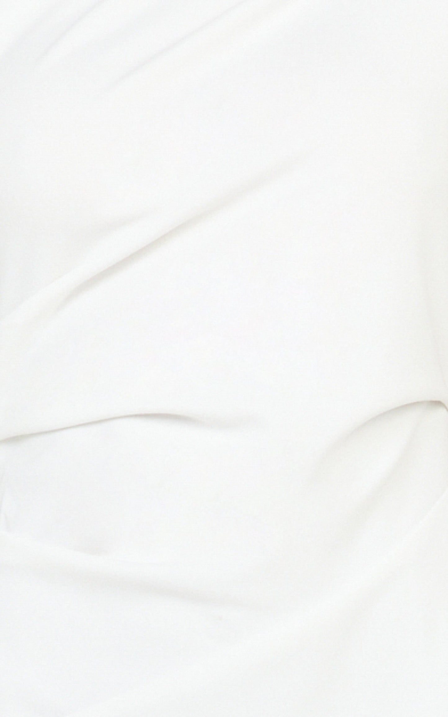 Visenta Midi Dress - Asymmetrical Sleeve Dress in White