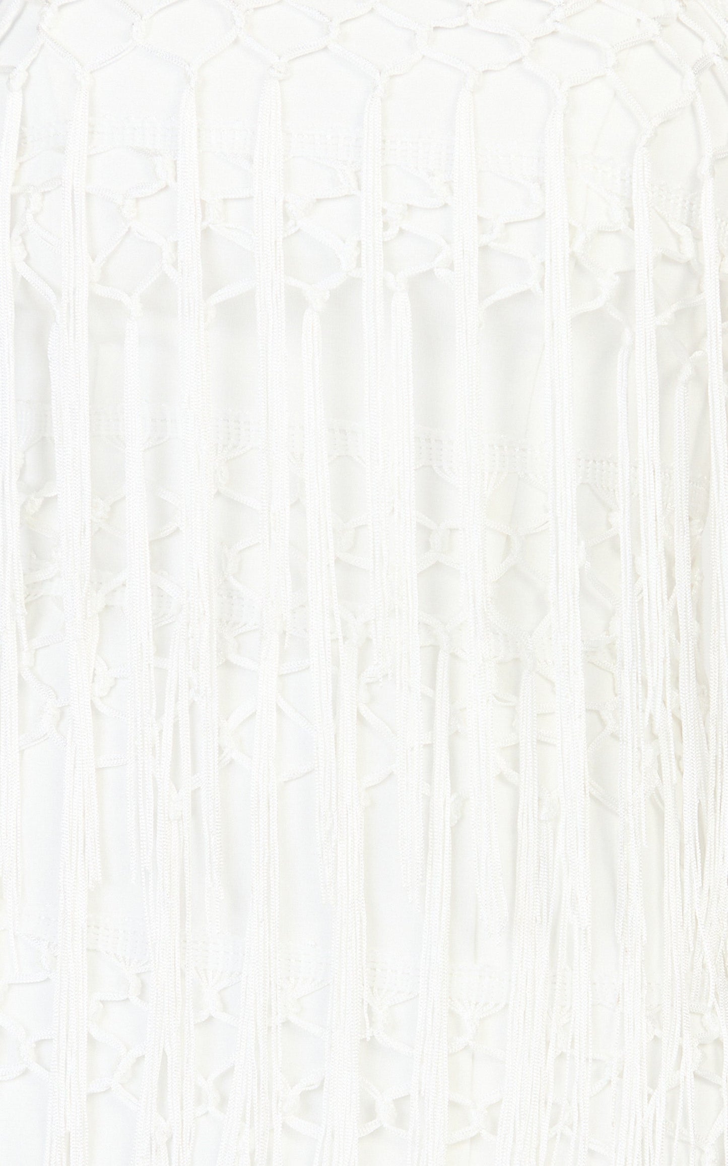 Kyle Mini Dress - Strapless Tassel Bodycon Dress in White