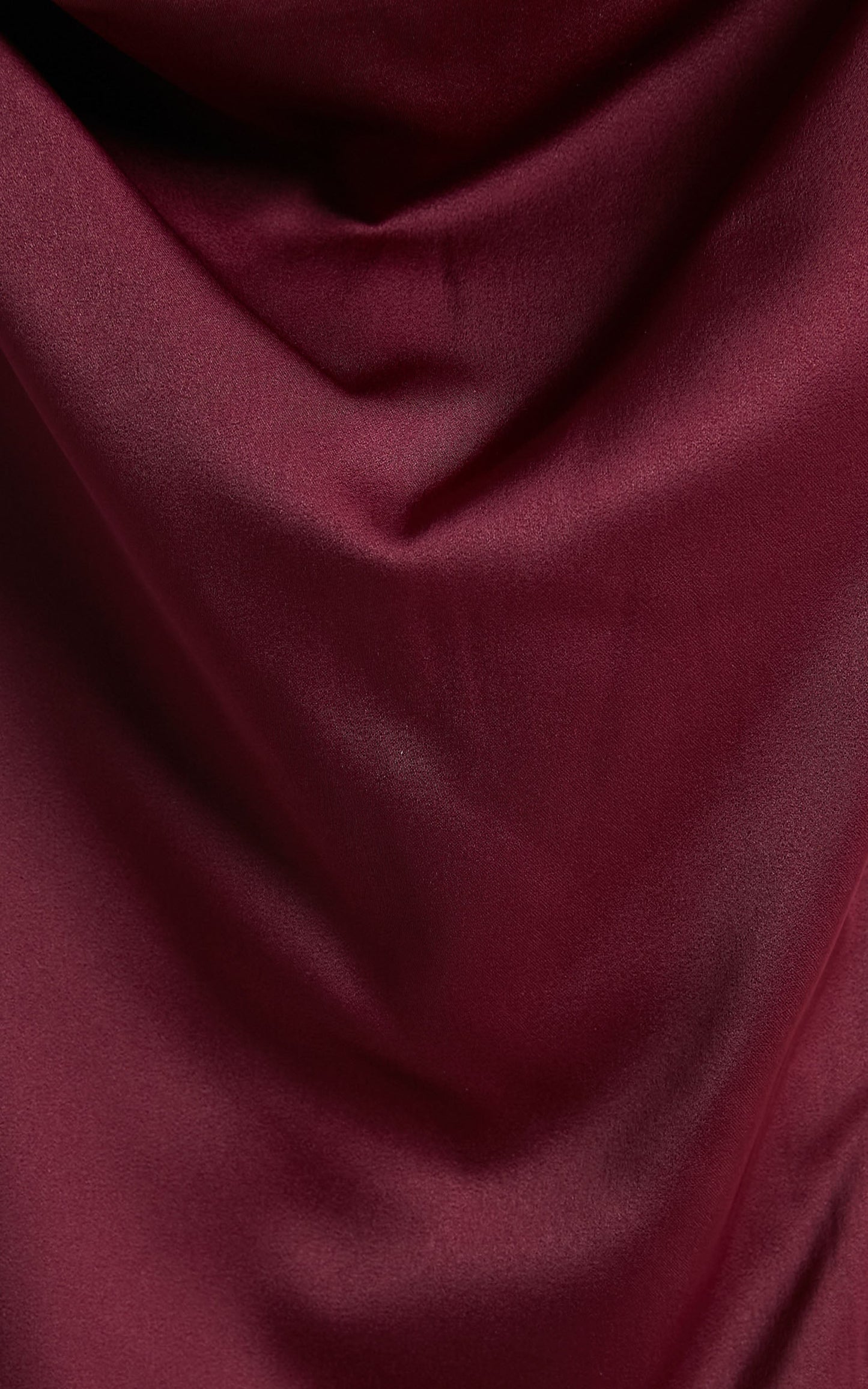 A Final Toast Midi Dress - Cowl Neck Thigh Split Dress in Mulberry Satin