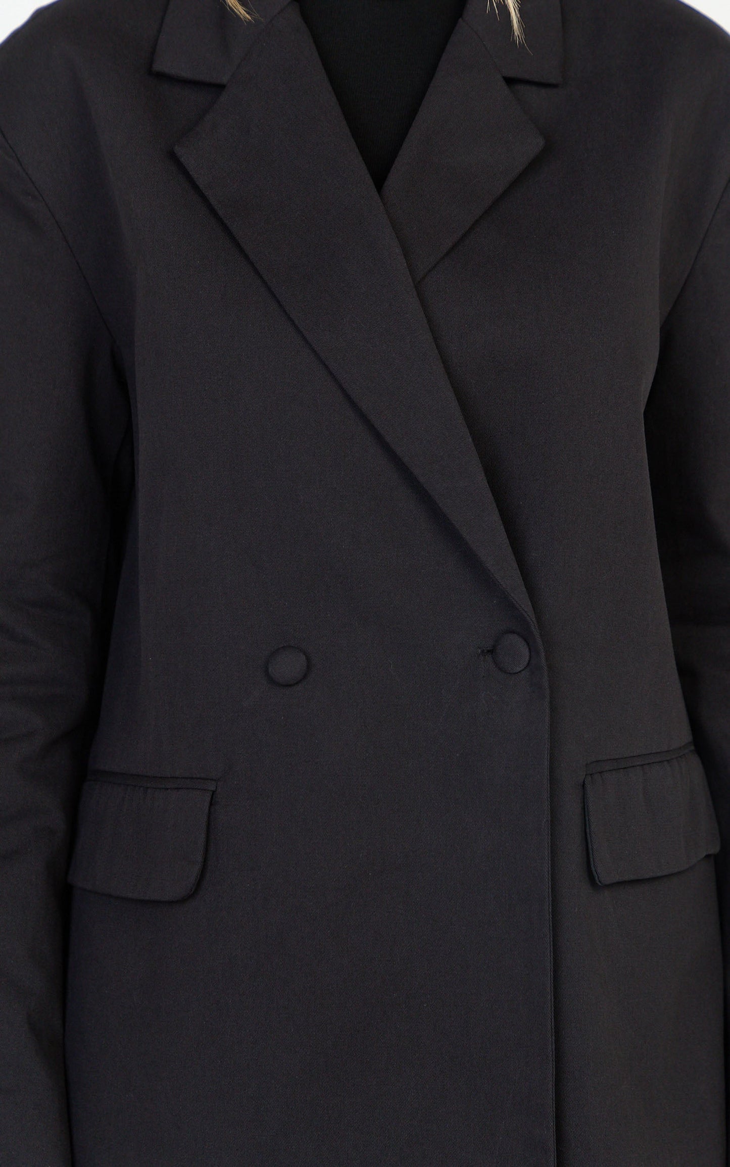 Virginia Jacket - Oversized Double Breasted Blazer in Black