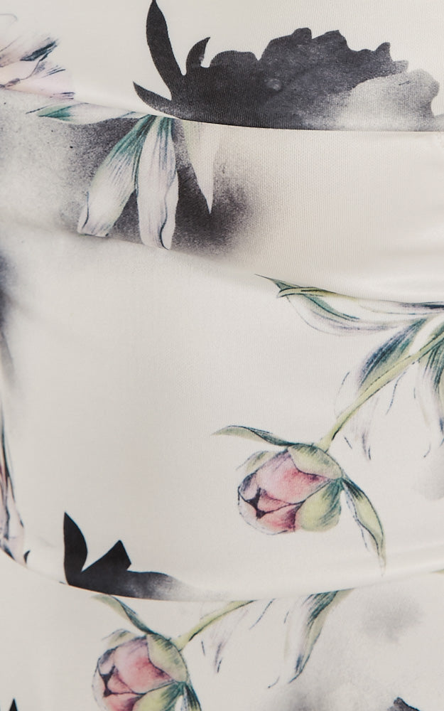 Arlo Dress In White Floral
