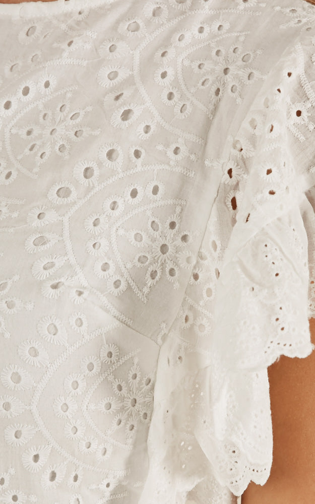 Strong Intuition Dress In White