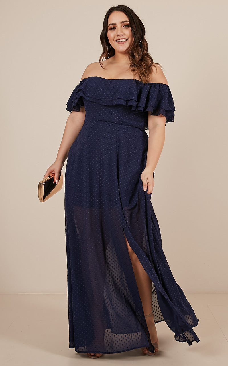 Midnight Lover Maxi Dress In Navy