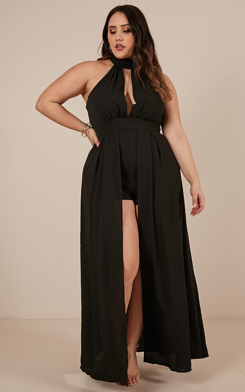 Dont Rain On My Parade Playsuit In Black