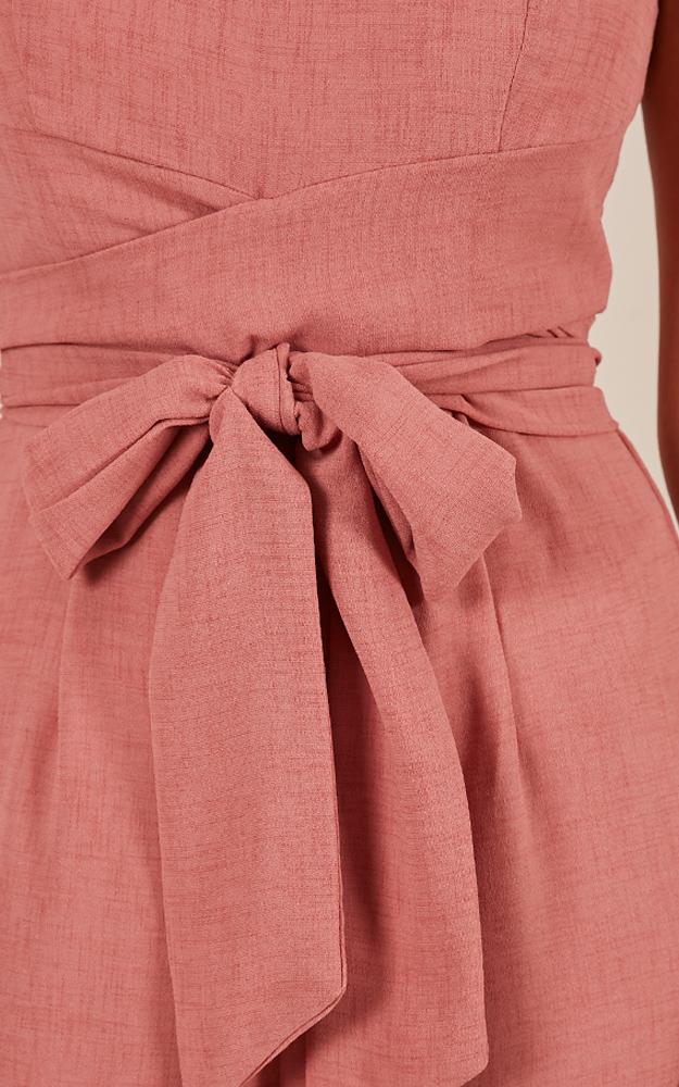 Thing Called Love Jumpsuit In Rose