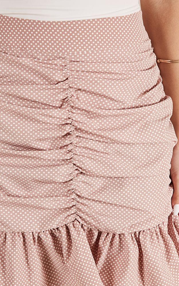 Always A Surprise Skirt In Dusty Pink Spot