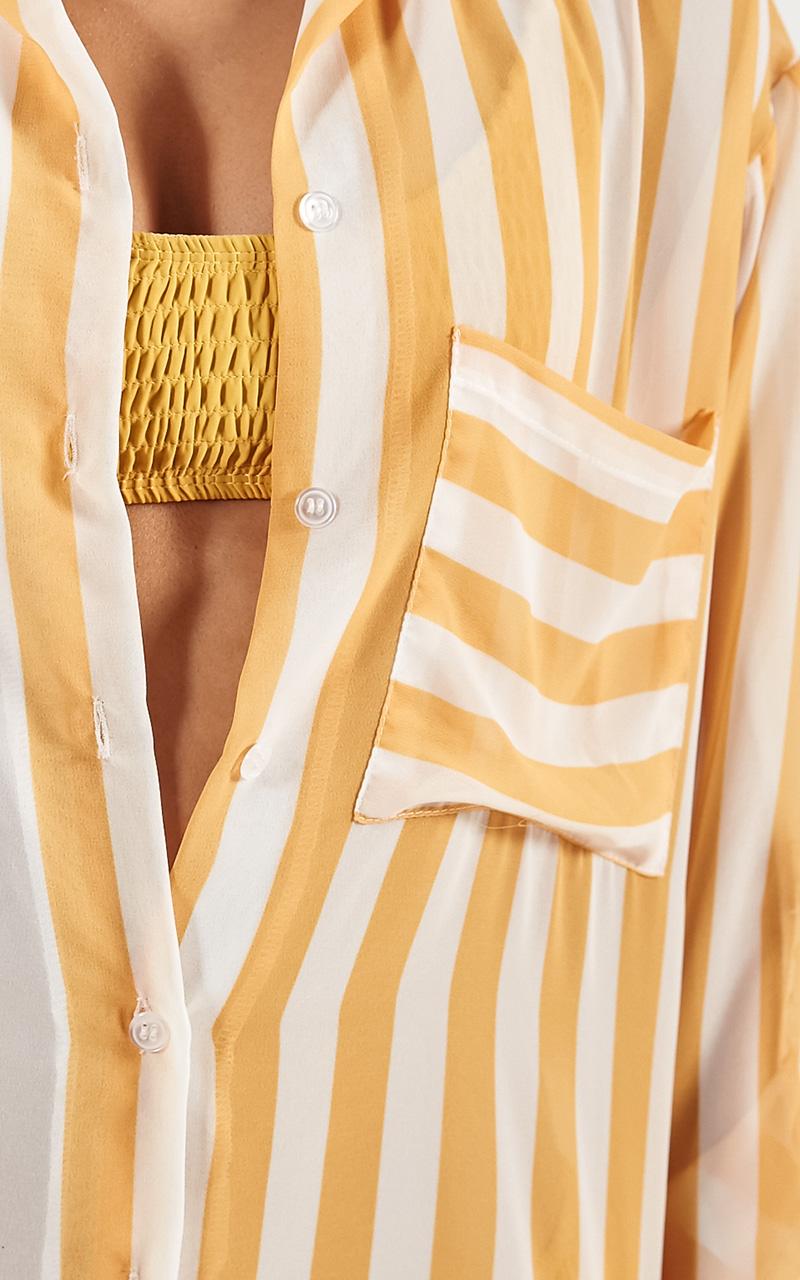 Faithful To You Shirt In Mango Stripe