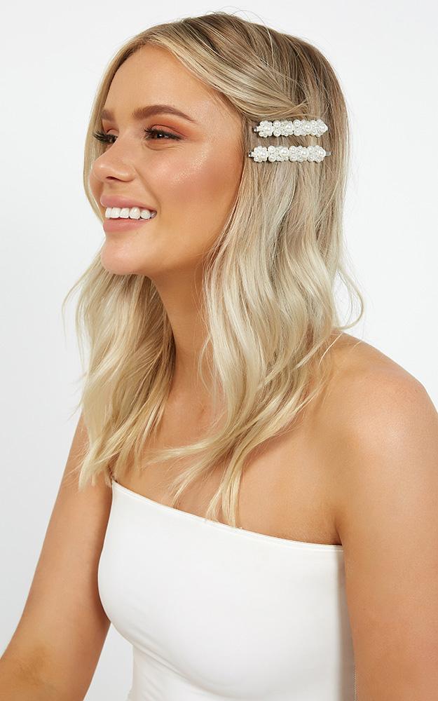 Out Of Love Hair Pin 2 Pack Set In Pearl