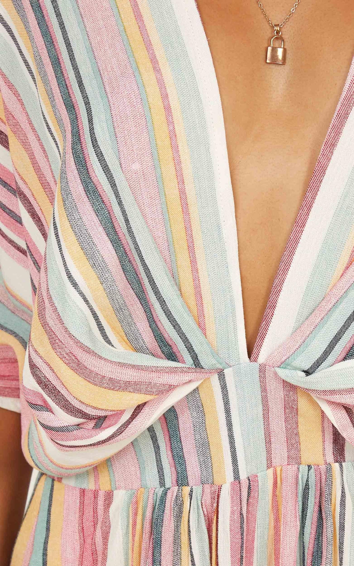 Got A Baby Benz Playsuit In Rainbow Stripe