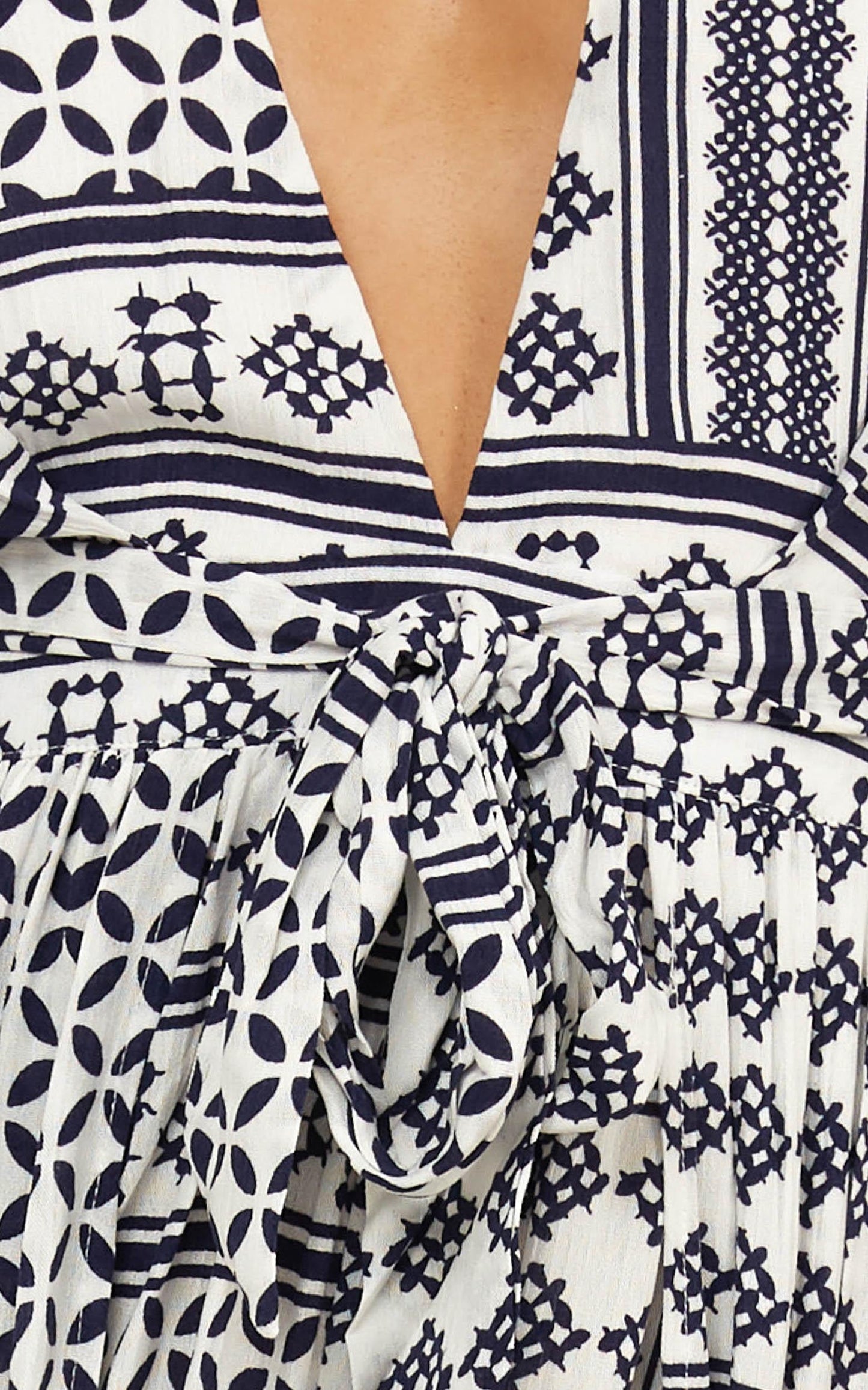 Defeater Maxi Playsuit In Navy Print