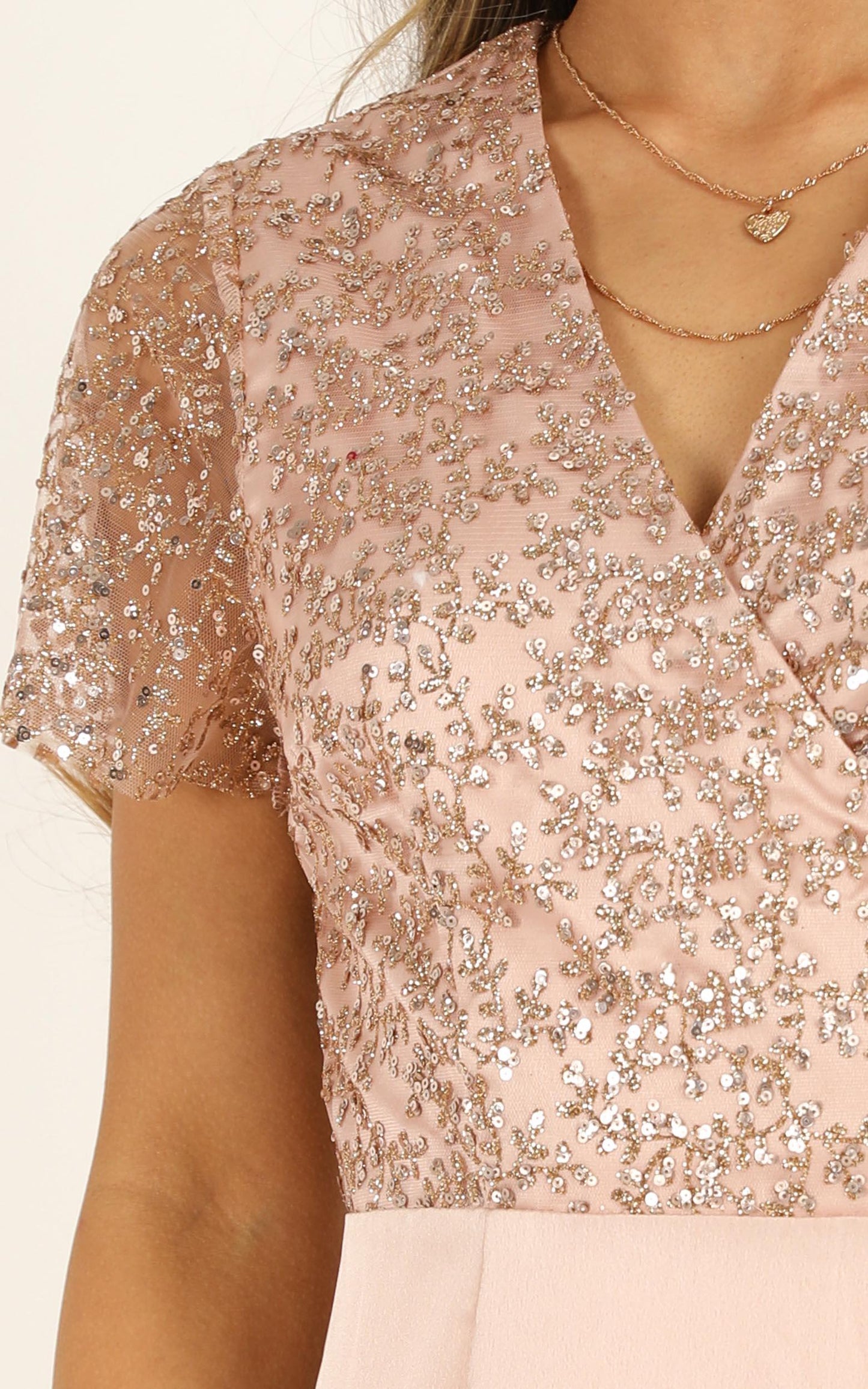 Glitter Like Gold Dress In Gold Glitter
