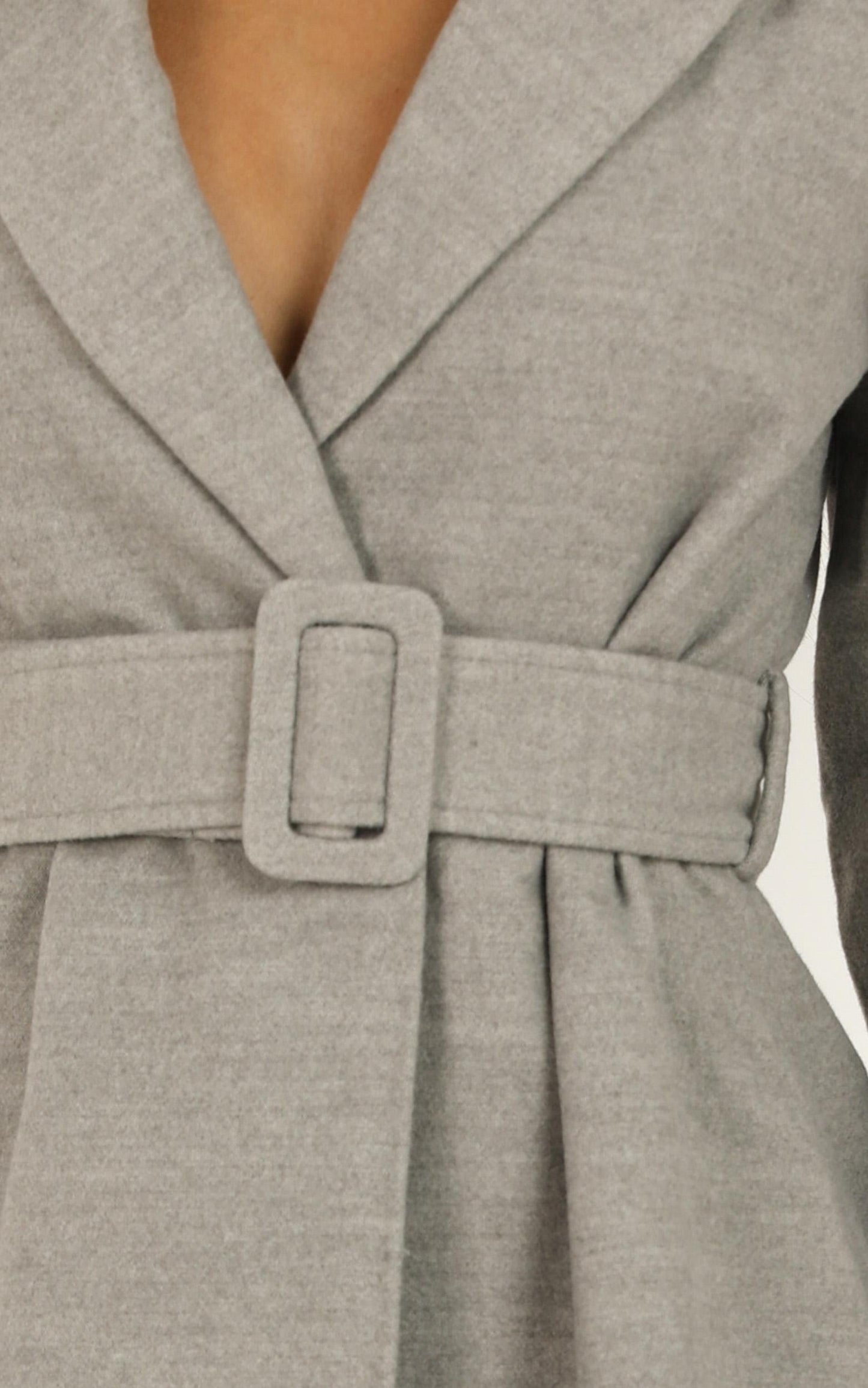 Green With Envy Coat In Grey Marle