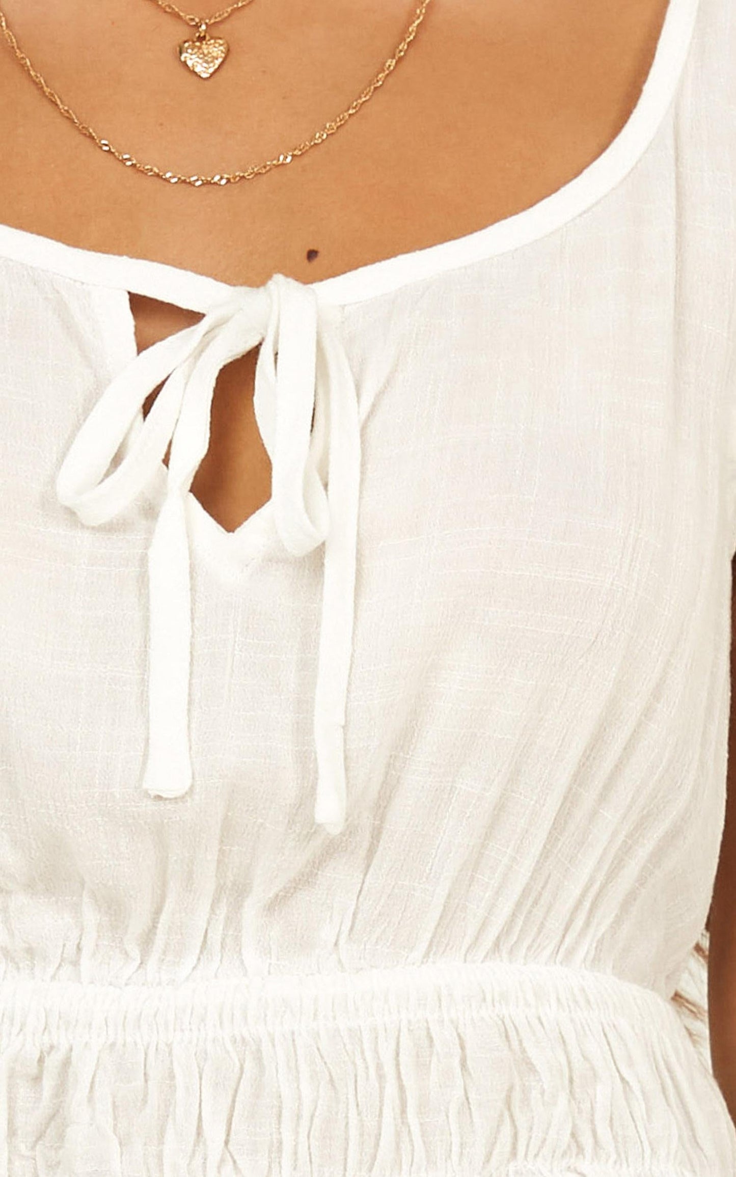 Count You In Top In White Linen Look