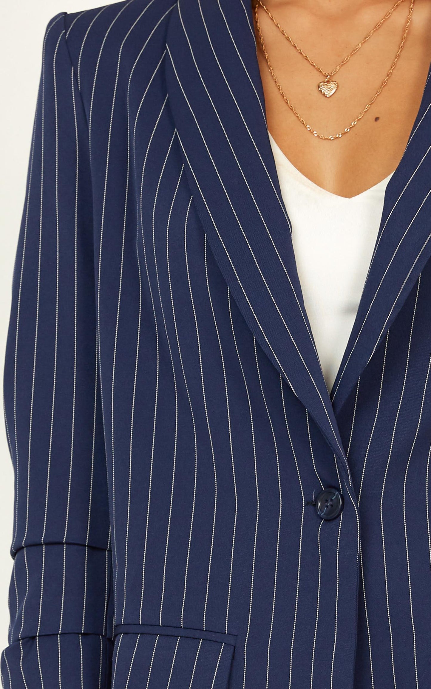 You Should Know Blazer In Navy Stripe