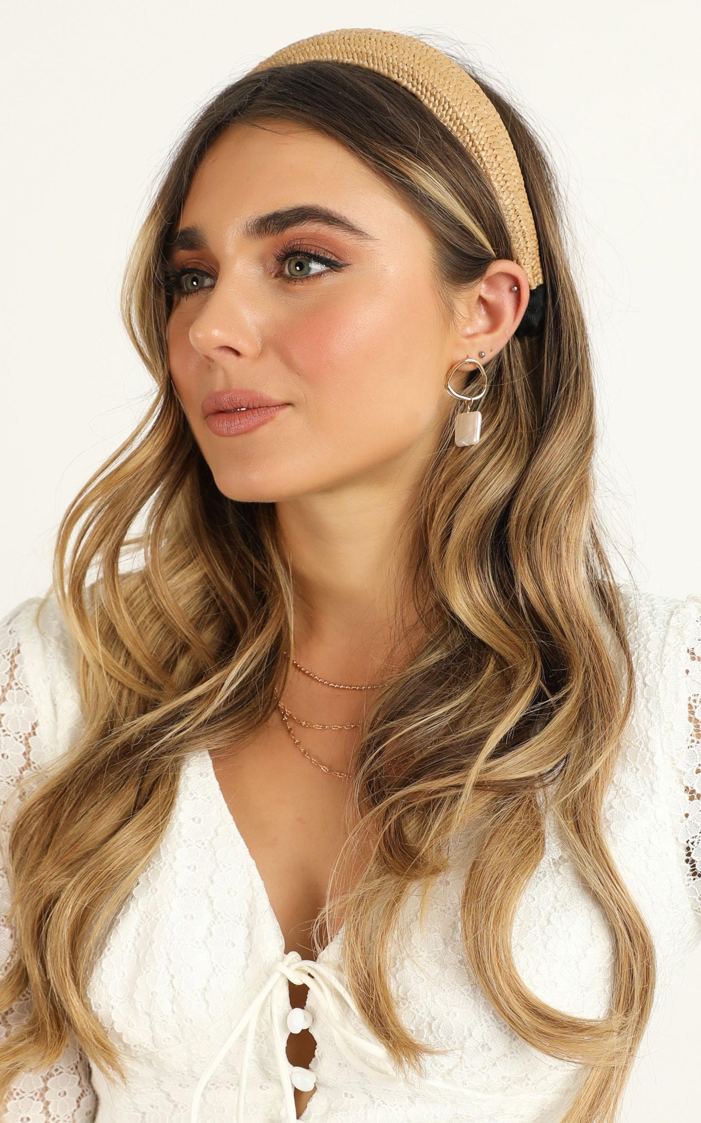 Talk It Out Headband In Rattan