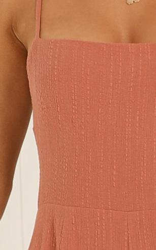 Tending Love Jumpsuit In Rust