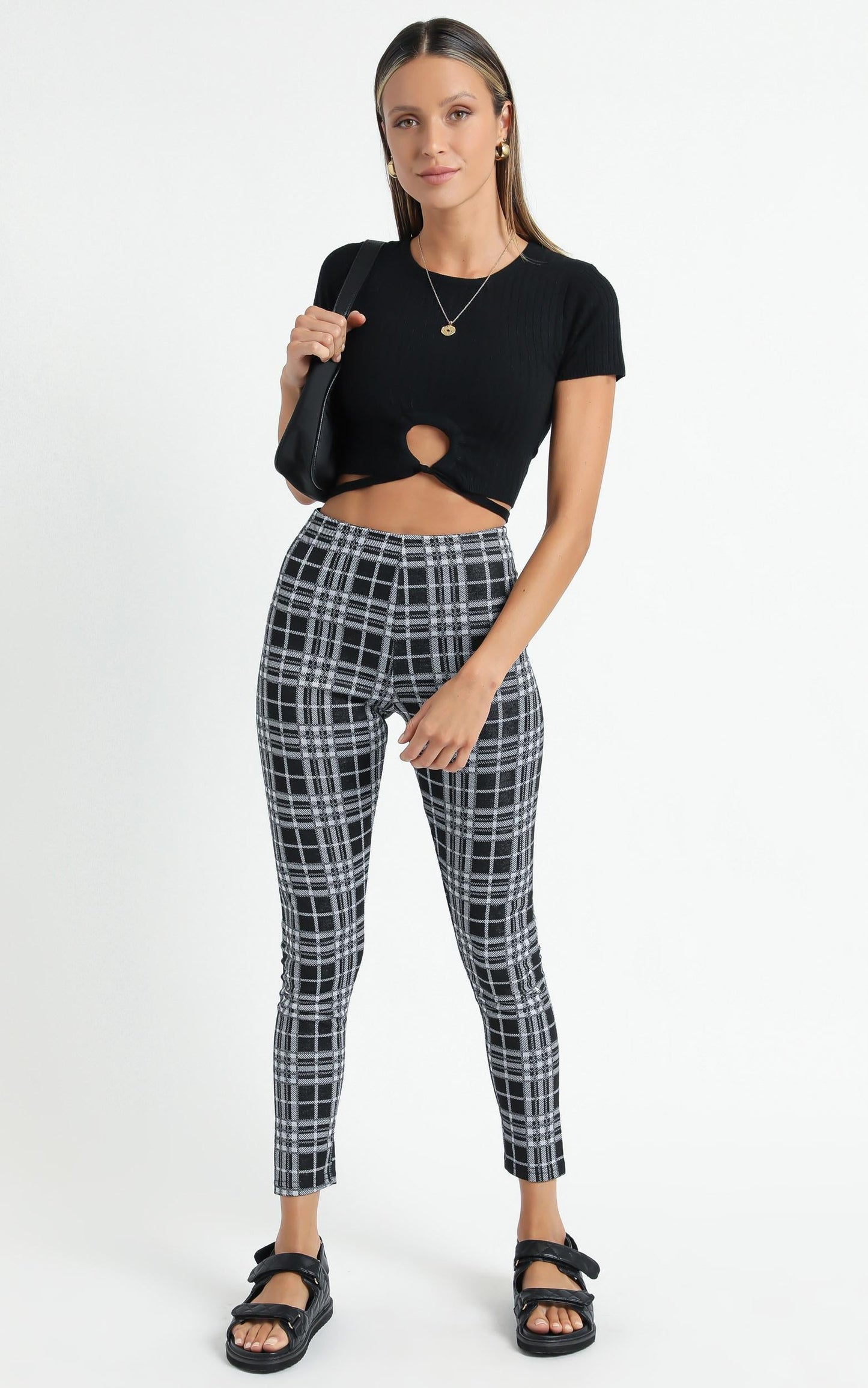 Brooklyn Baby Pants In Black Check