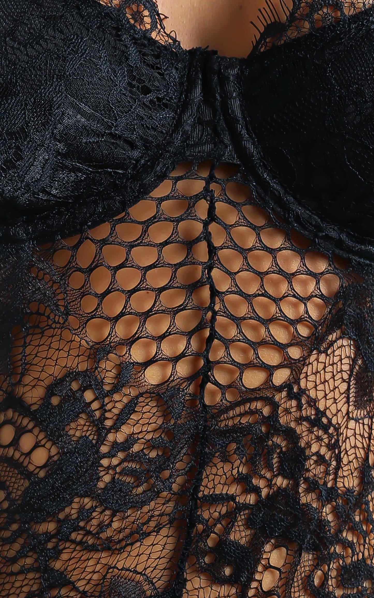 Stefania Bodysuit in Black Lace
