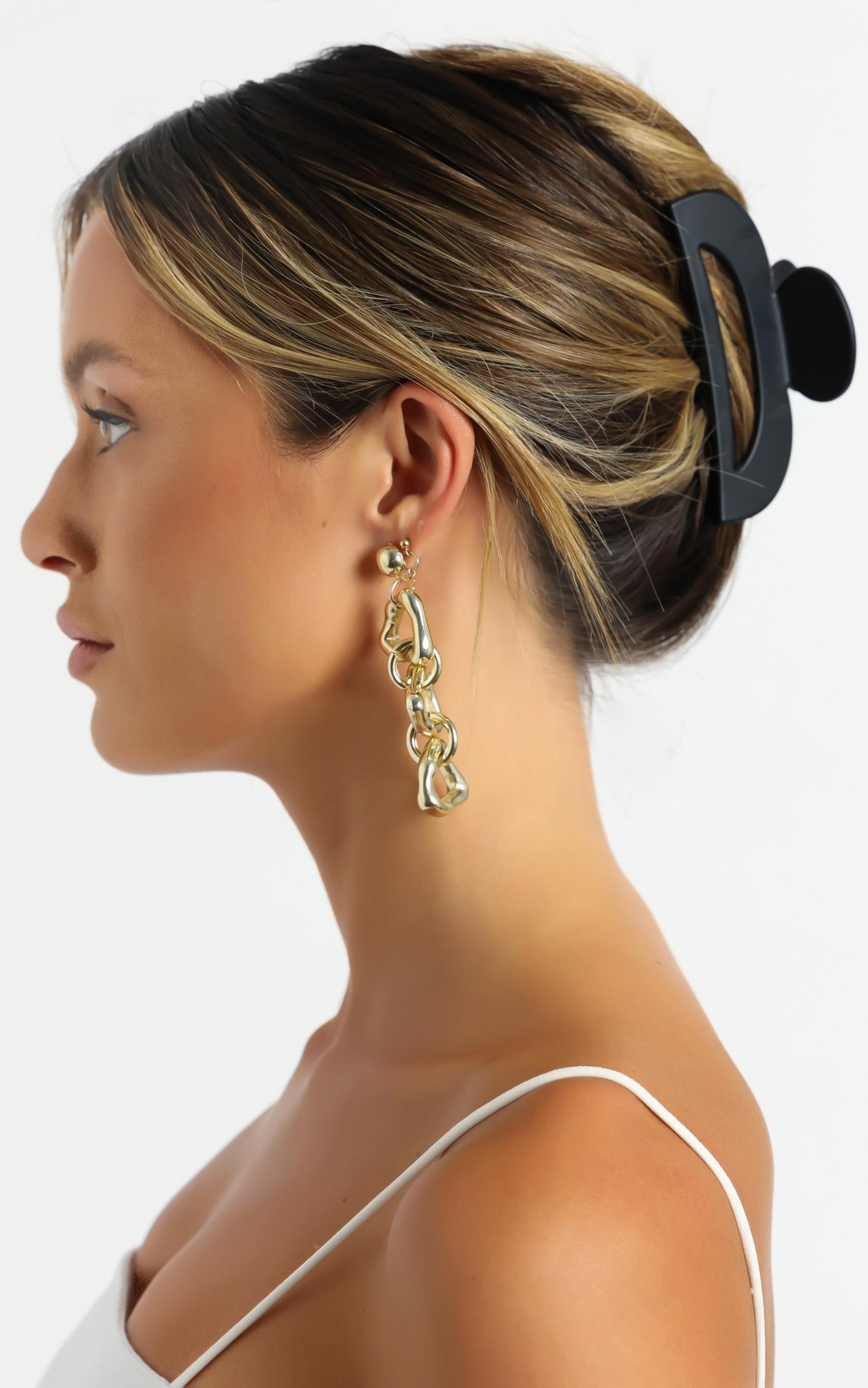 Drop Down Earrings in Gold