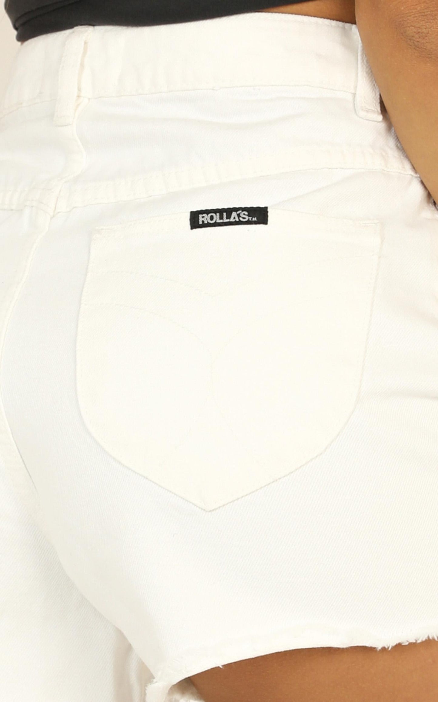 Rollas - Original Denim Short In Vintage White