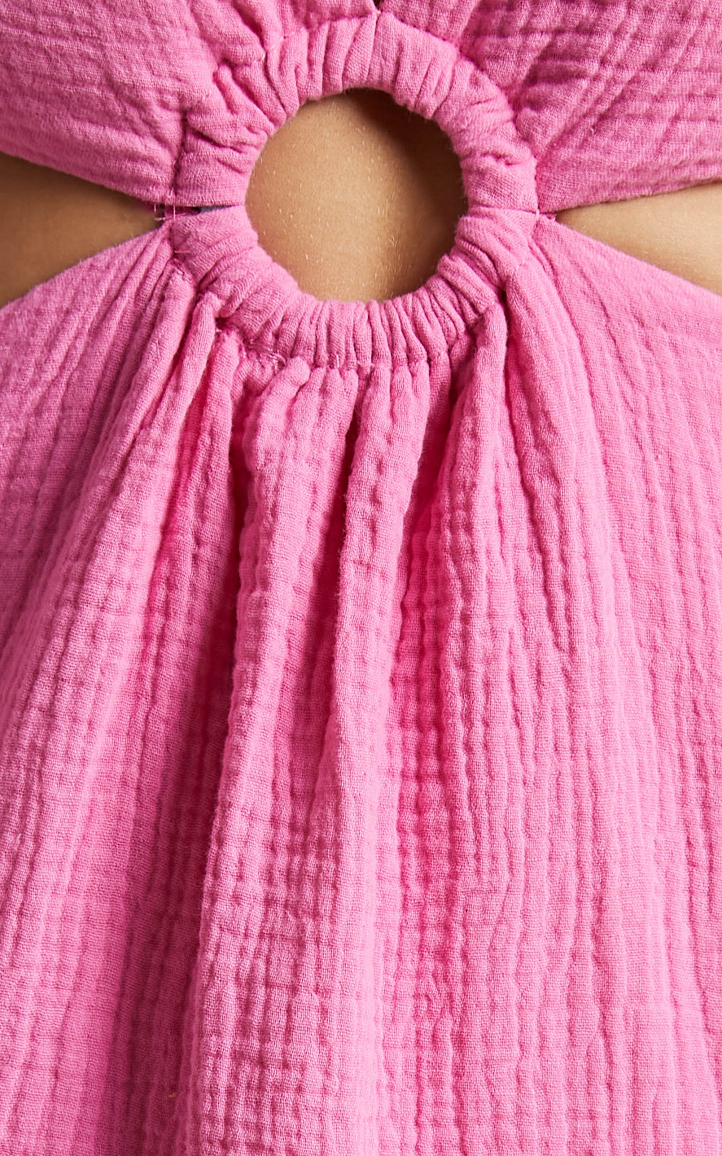 Queeny Side Cutouts Mini Dress in Bubblegum Pink