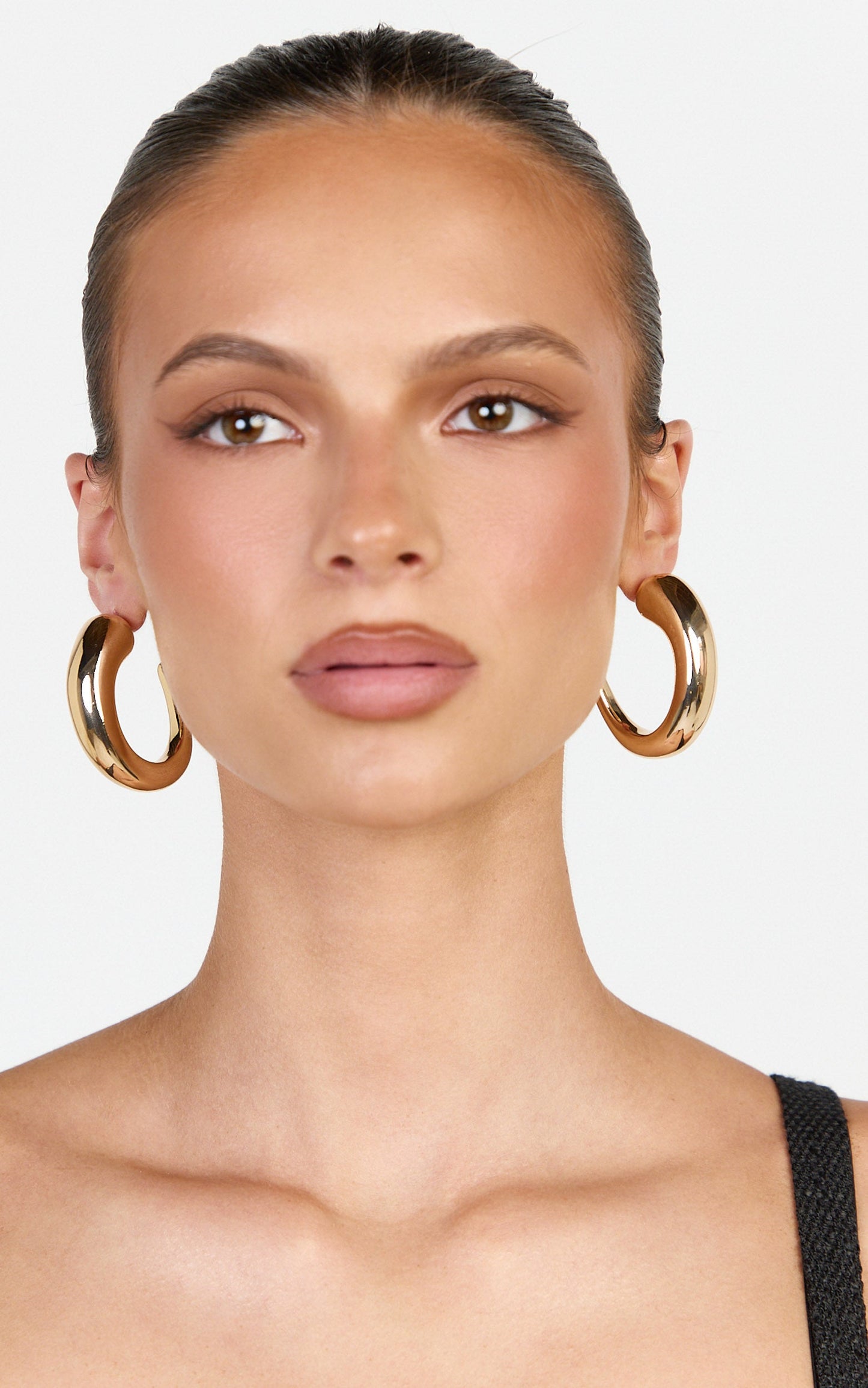 Sanya Earrings - Chunky Hoop Earrings in Gold