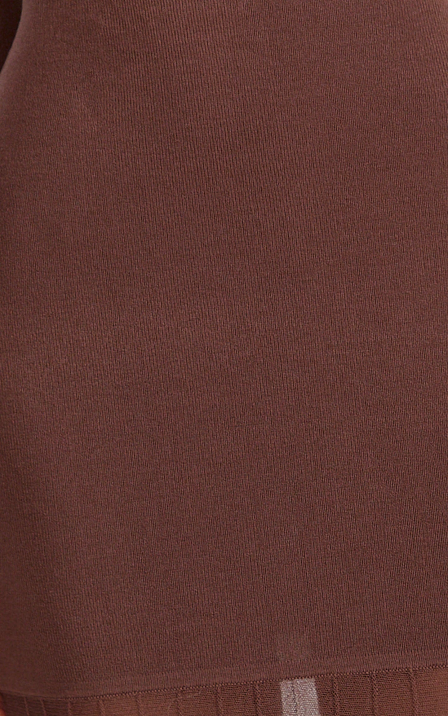 Delphine Maxi Dress - Long Sleeve Knit Sheer Pleated Skirt Maxi Dress in Chocolate
