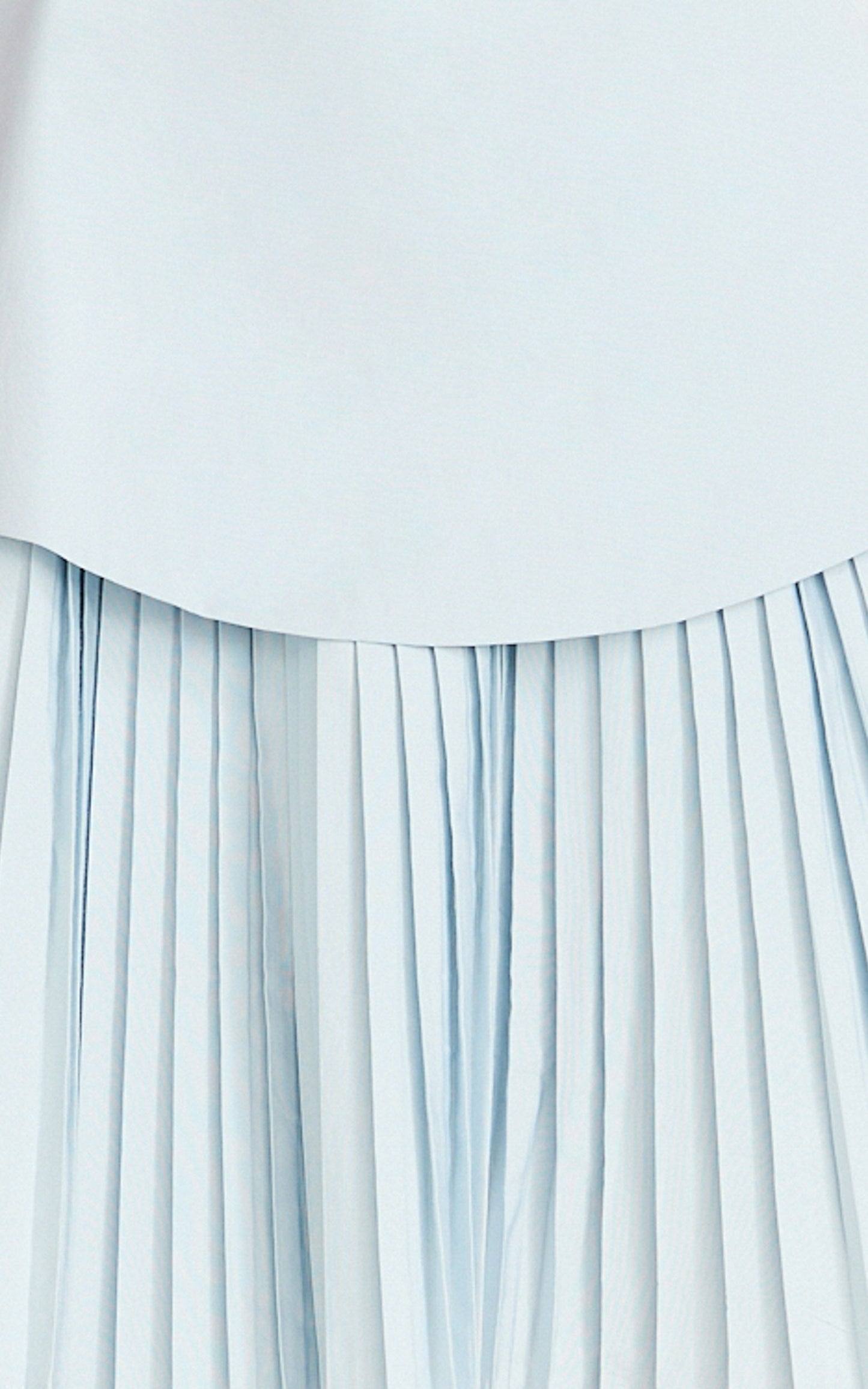 Calla Mini Dress - Halter Neck Peplum Pleated Skirt Dress in Light Blue