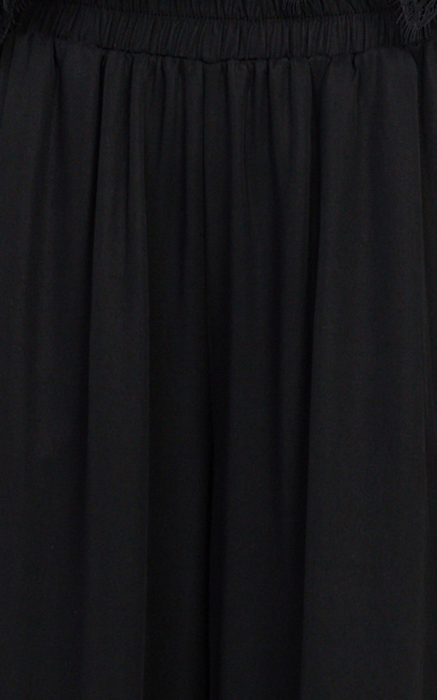 Cardi Pants - High Waist Elastic Wide Leg Pants in Black