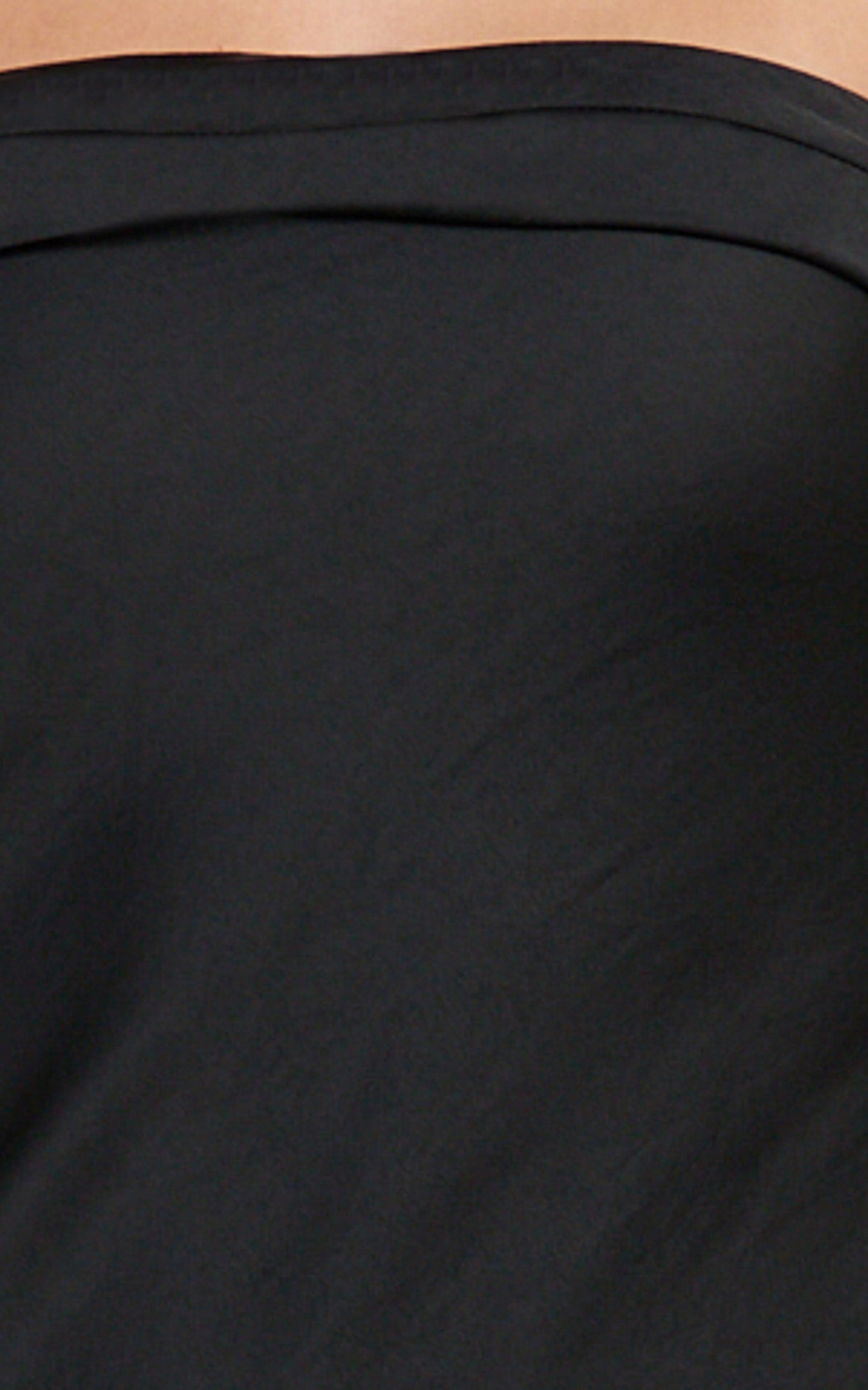 Rumi Midi Dress - Rushed Bodiest Satin Dress in Black