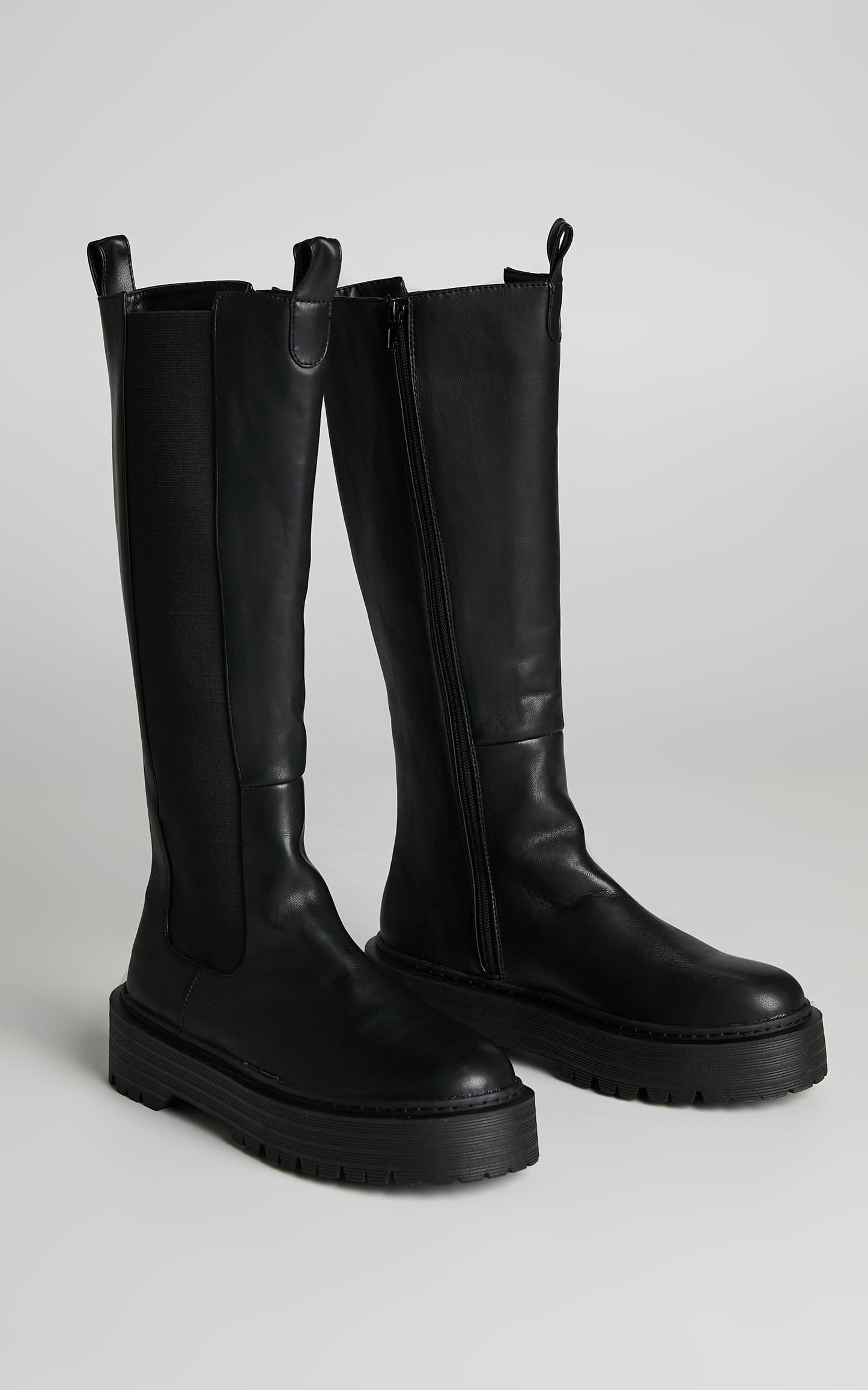 PUBLIC DESIRE - ANDI BOOTS in Black PU