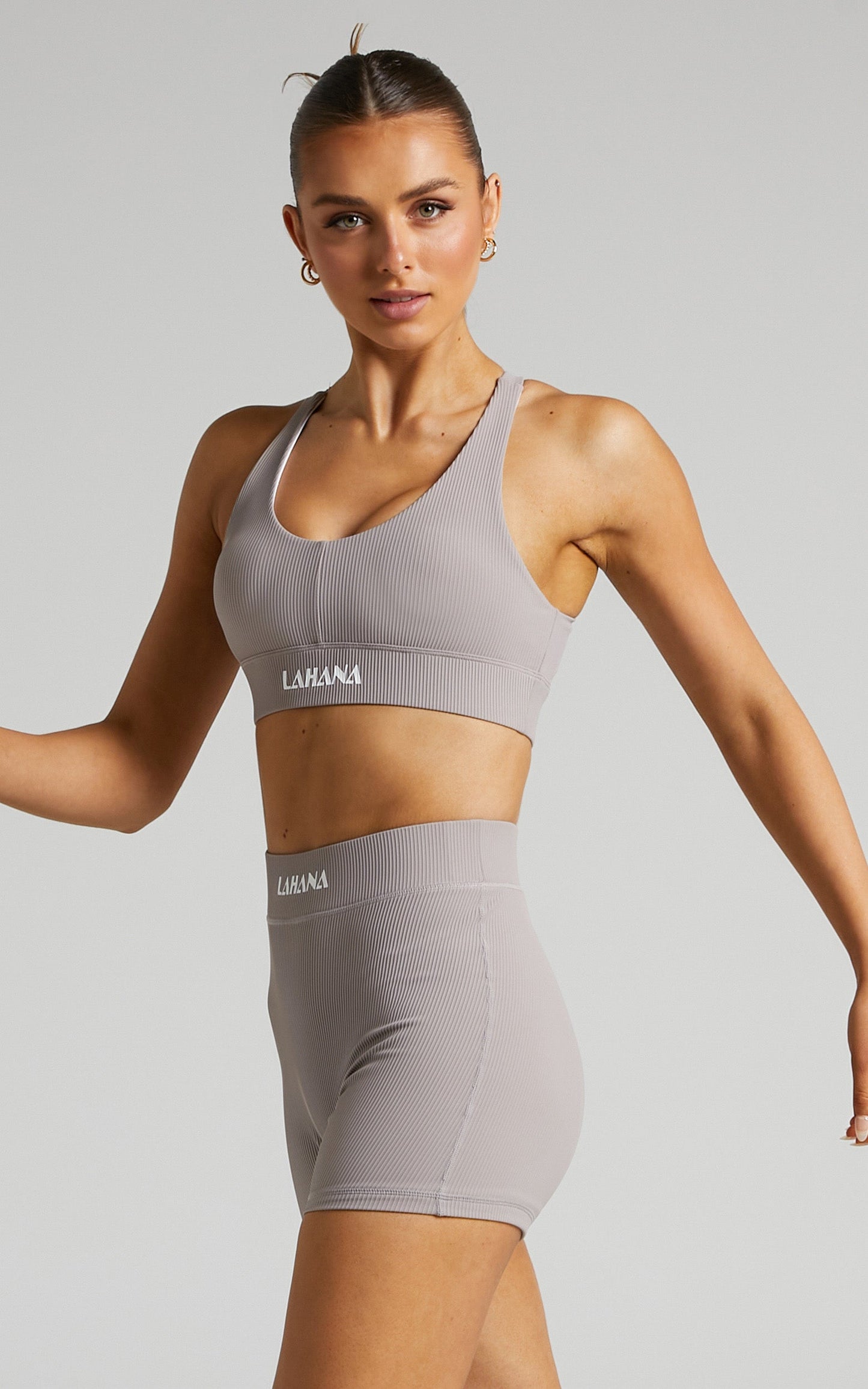 Lahana - Sanaa Crop Top in Stone Grey