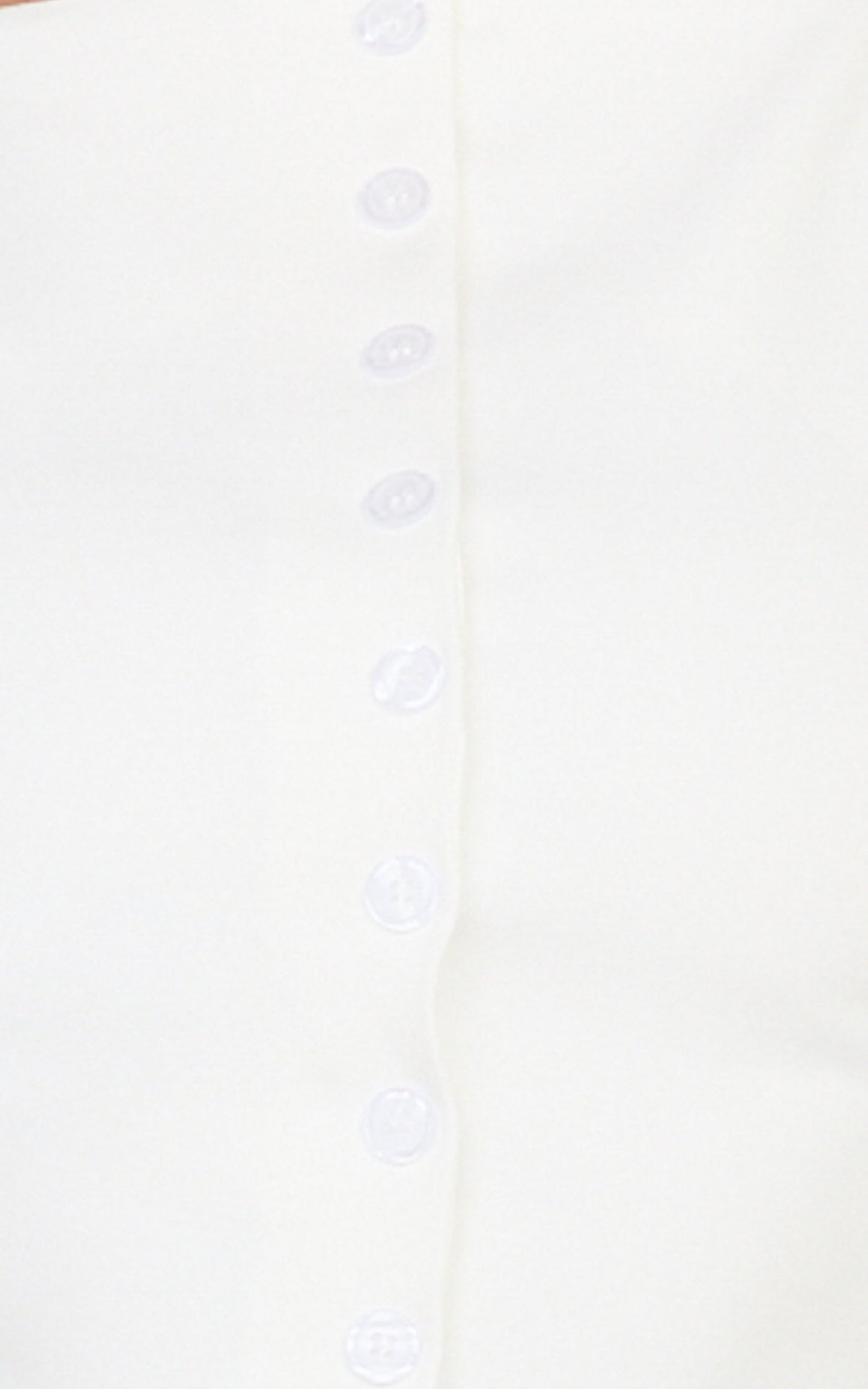 Adela Mini Dress - Mock Button Thru Boat Neck Dress in White