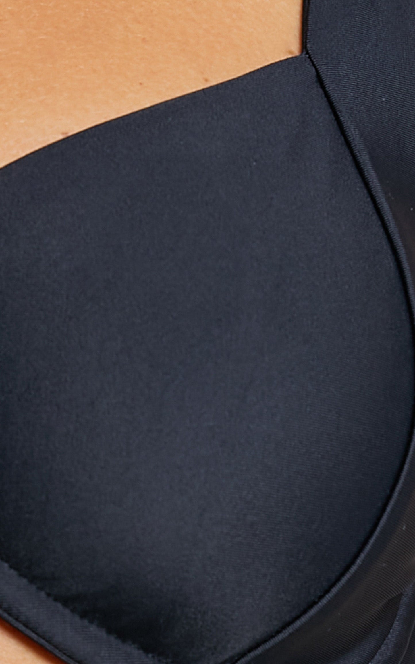 Kalama Bikini Top - Recycled Nylon Balconette Top in Black