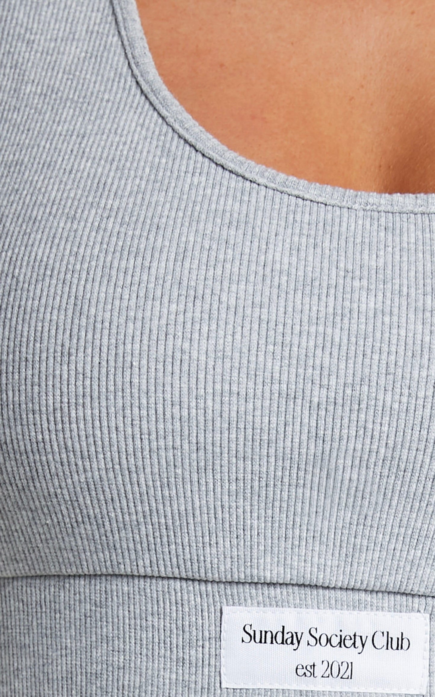 Sunday Society Club - Kairi Bralette in Grey Rib