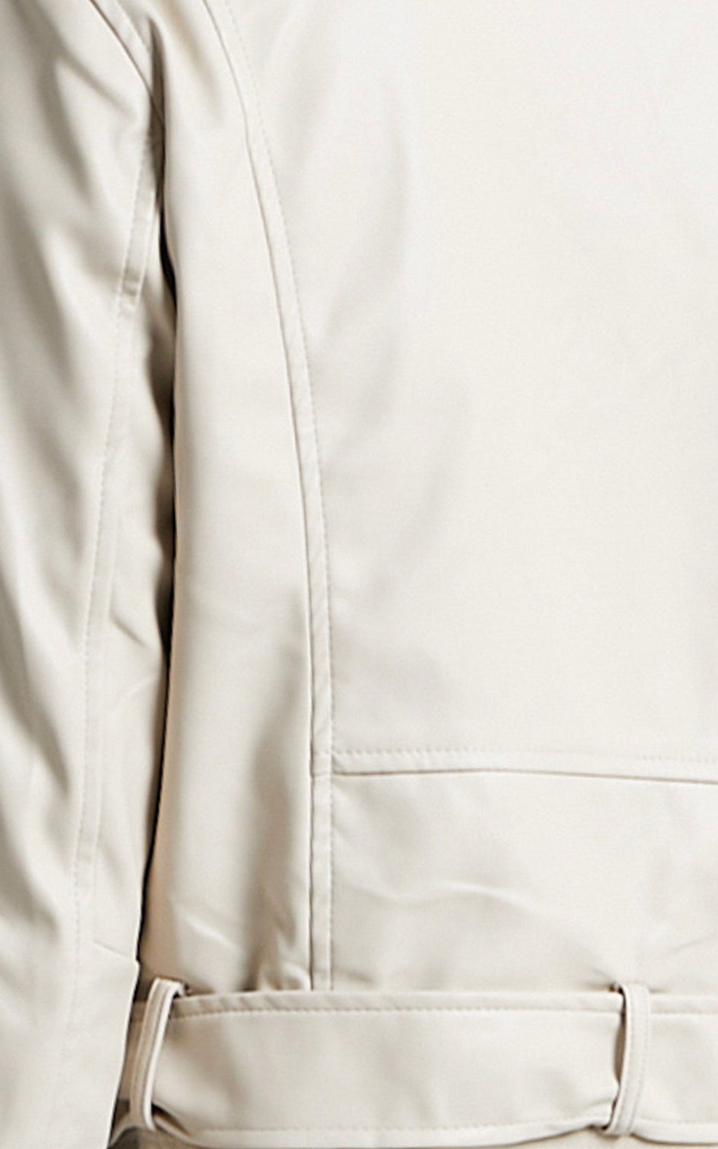 Garrett Faux Leather Jacket in Cream