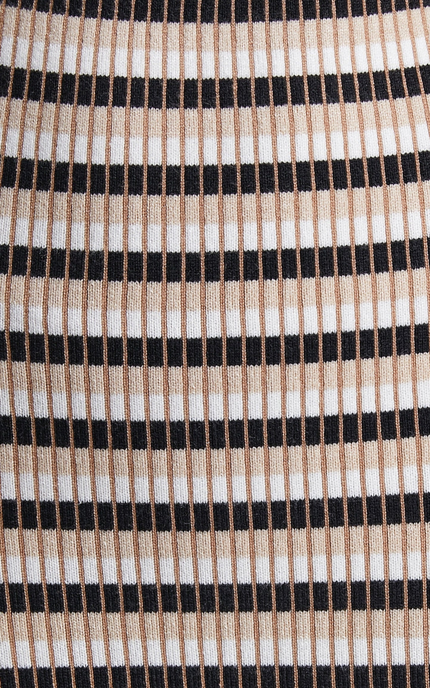 4th & Reckless - Liberty Knit Midi Dress in Beige & Black Knit