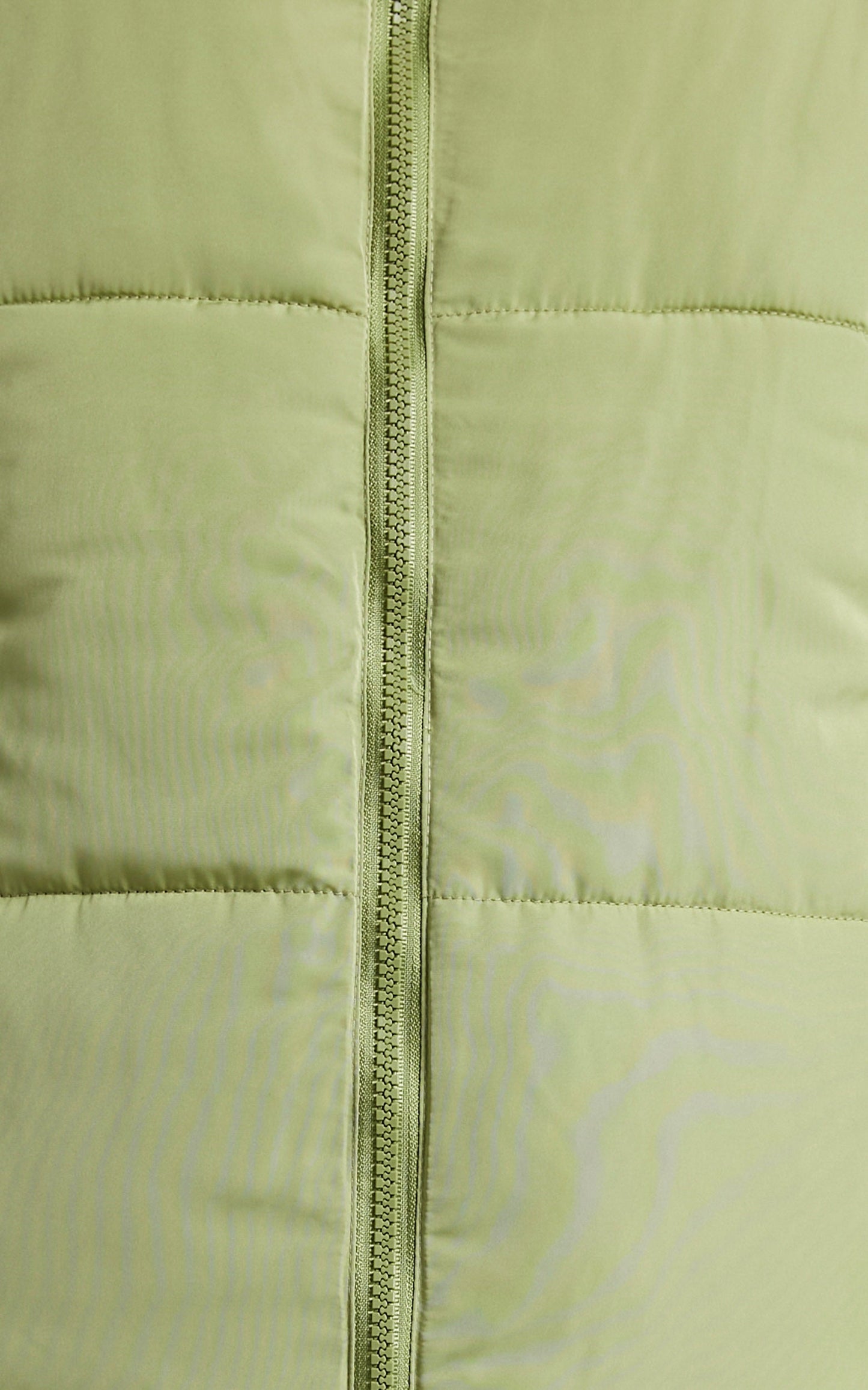 Claude Longline Puffer Coat in Light Green