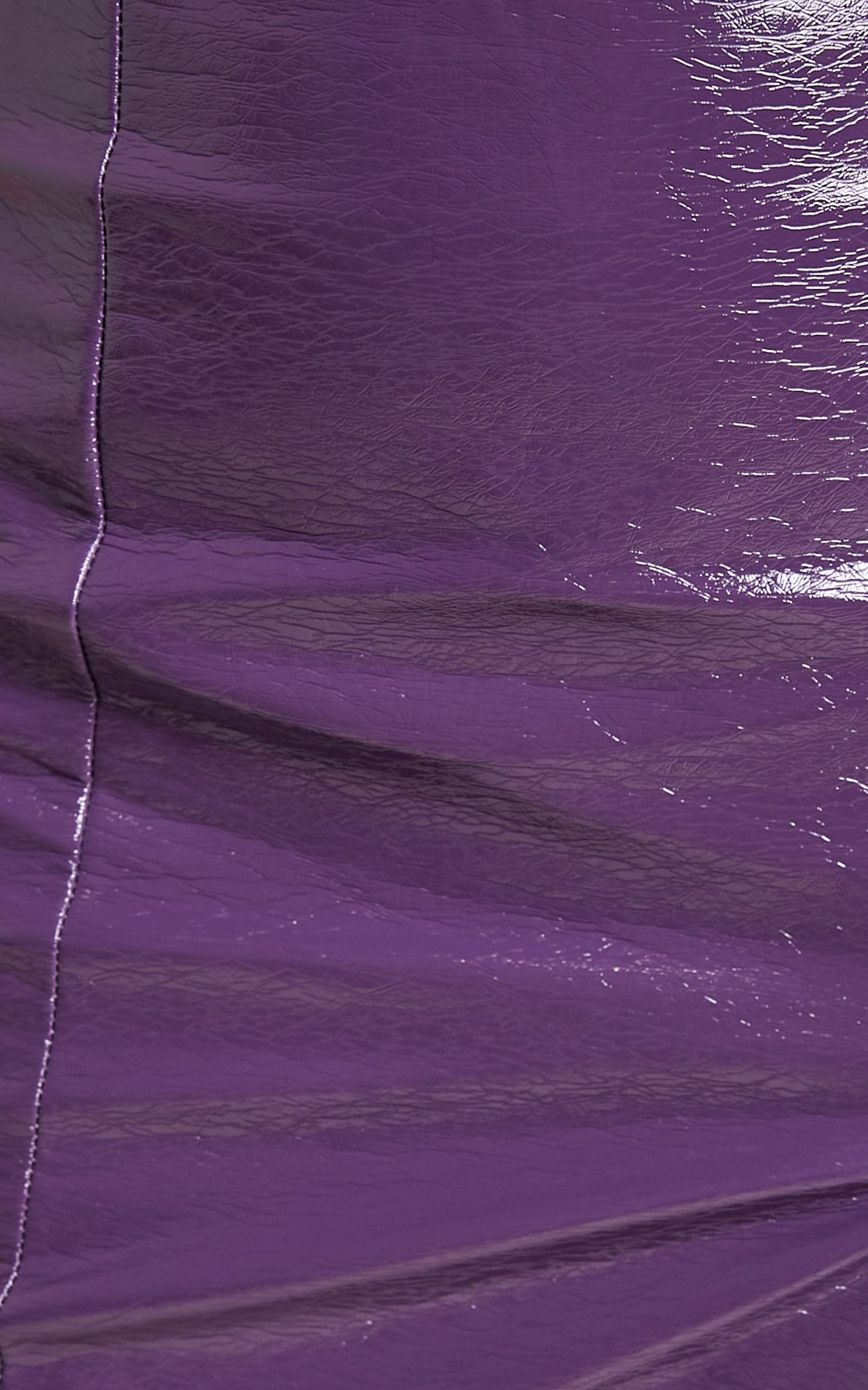 Reiko Mini Skirt - Patent Faux Leather Skirt in Purple