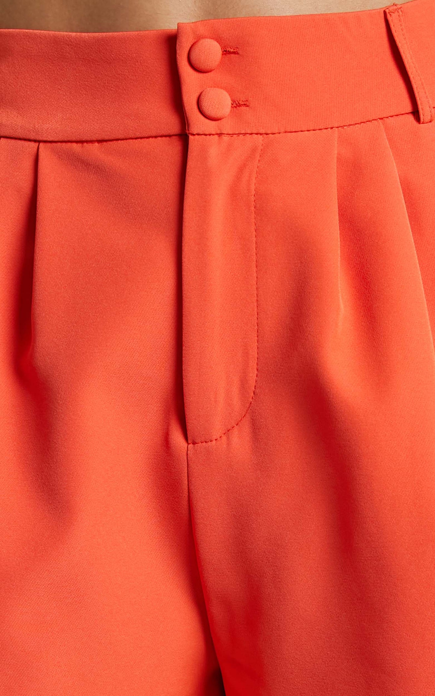 Ashesha High Waisted Tailored Suiting Shorts in Oxy Fire