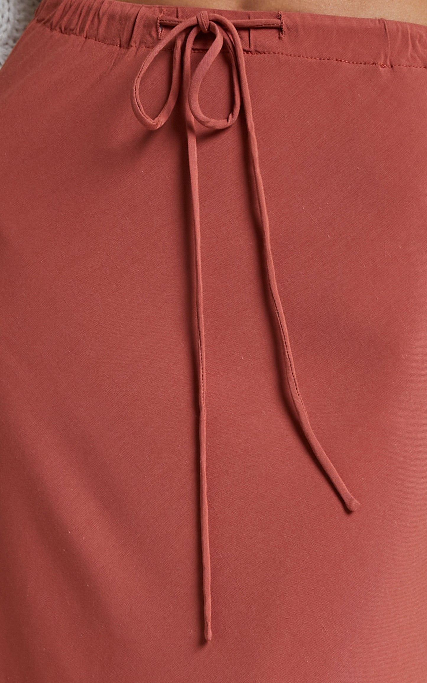 Devina Bias Cut Midi Skirt in Clay